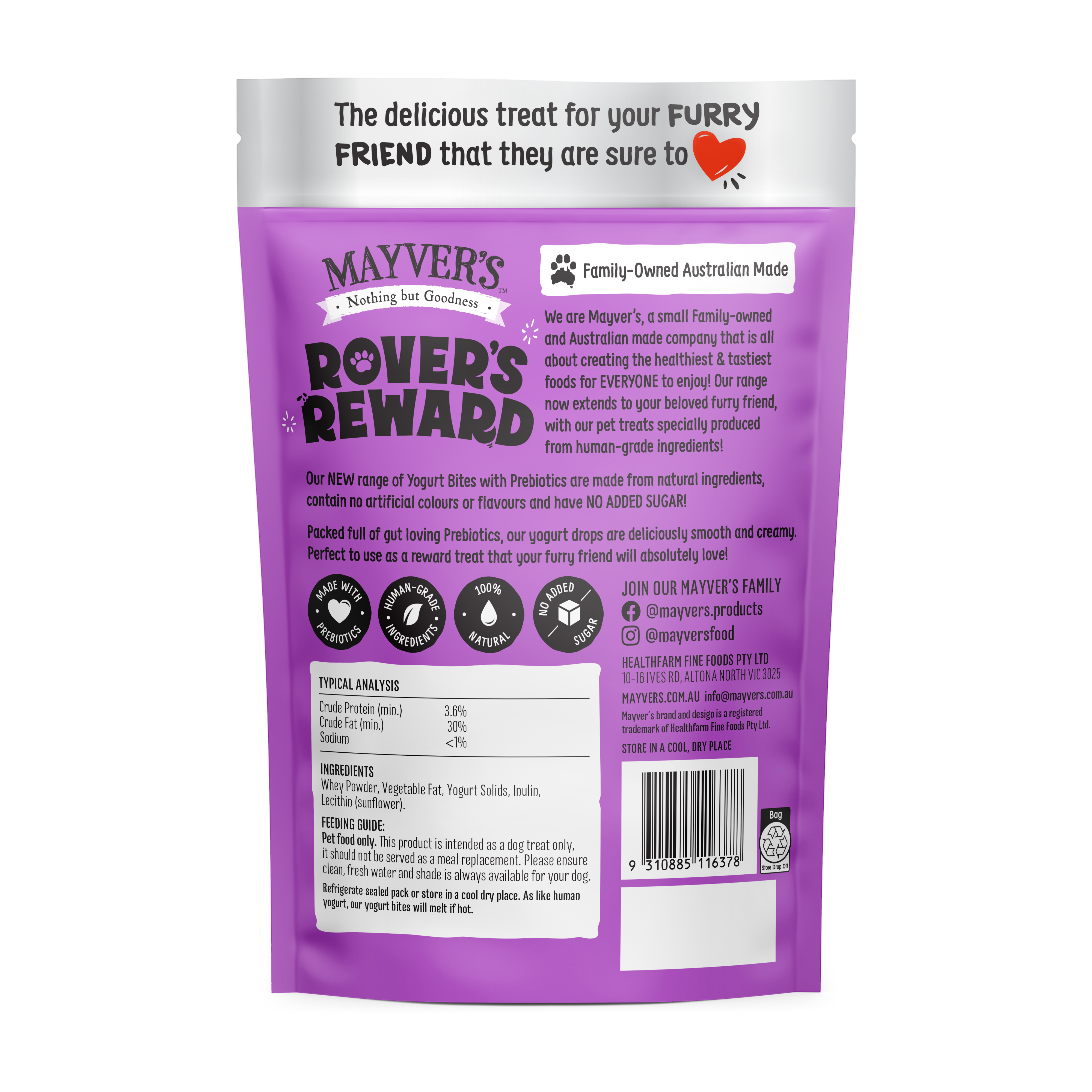 ROVER'S REWARD YOGHURT BITES 150g