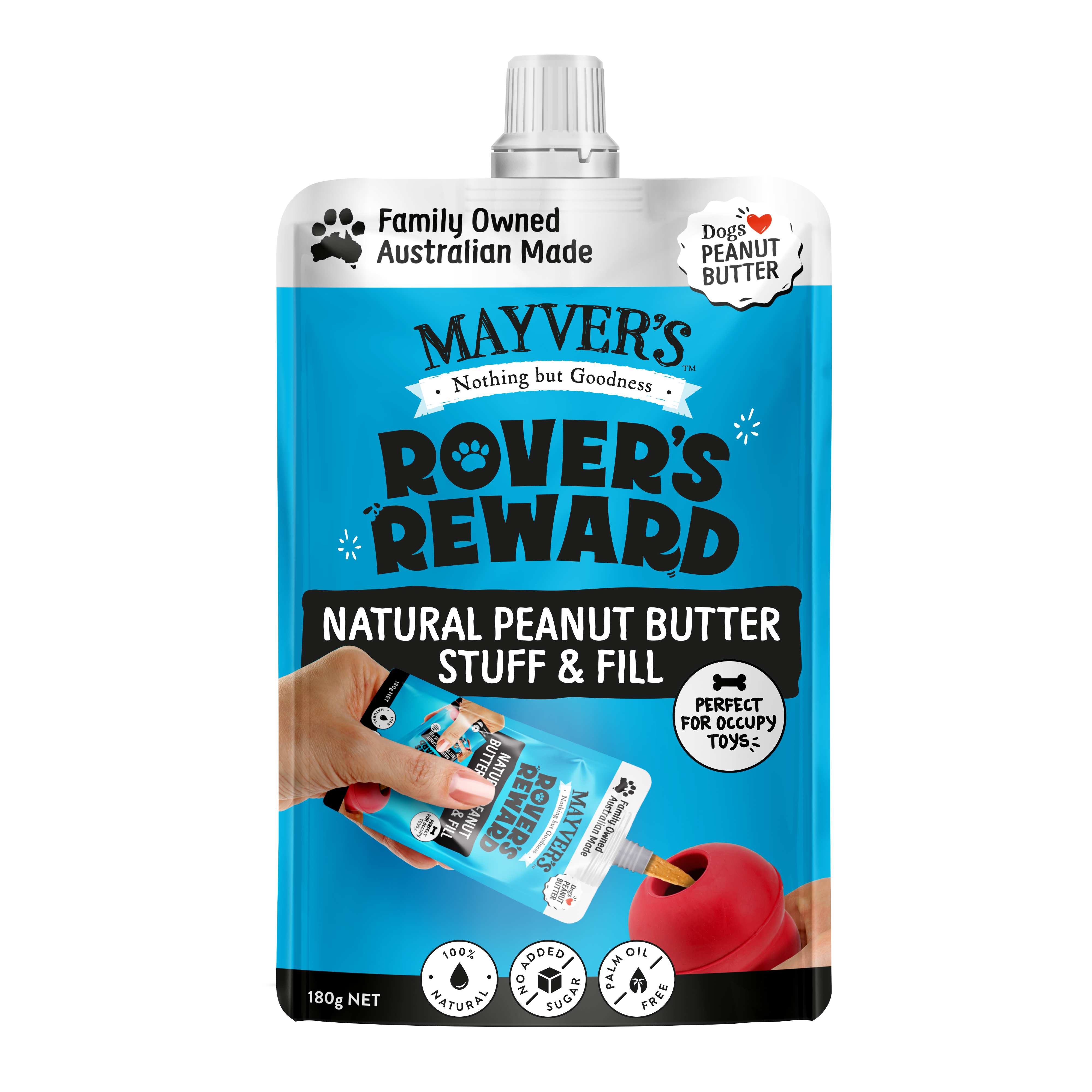 ROVER'S REWARD SQUEEZY DOG PEANUT BUTTER 180g