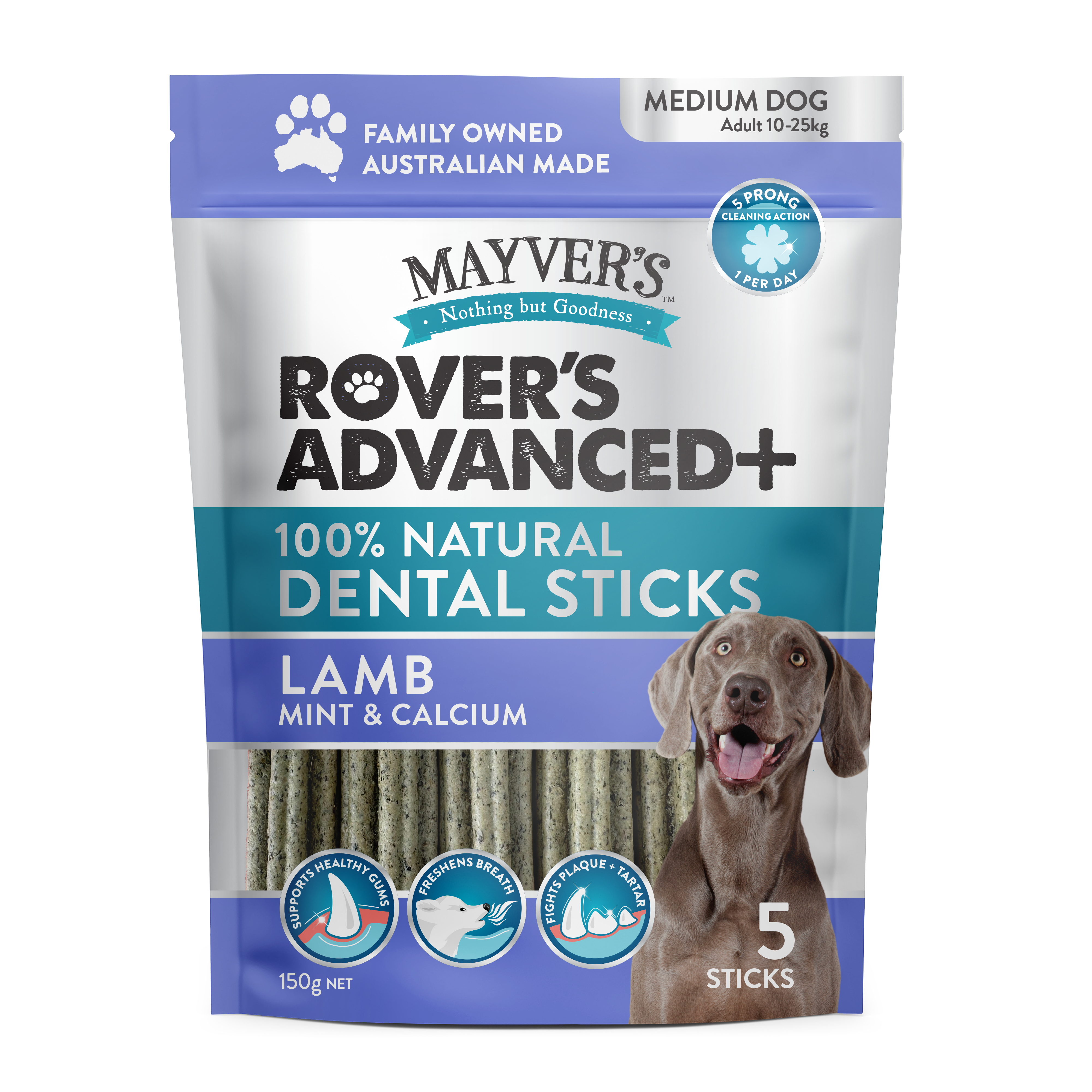 ROVER'S ADVANCED+ LAMB DENTAL STICKS 150g