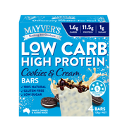 Mayver’s Low Carb High Protein Cookies & Cream Bars 4pk