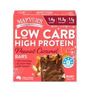 Mayver's Low Carb High Protein Peanut Caramel Bars 4pk