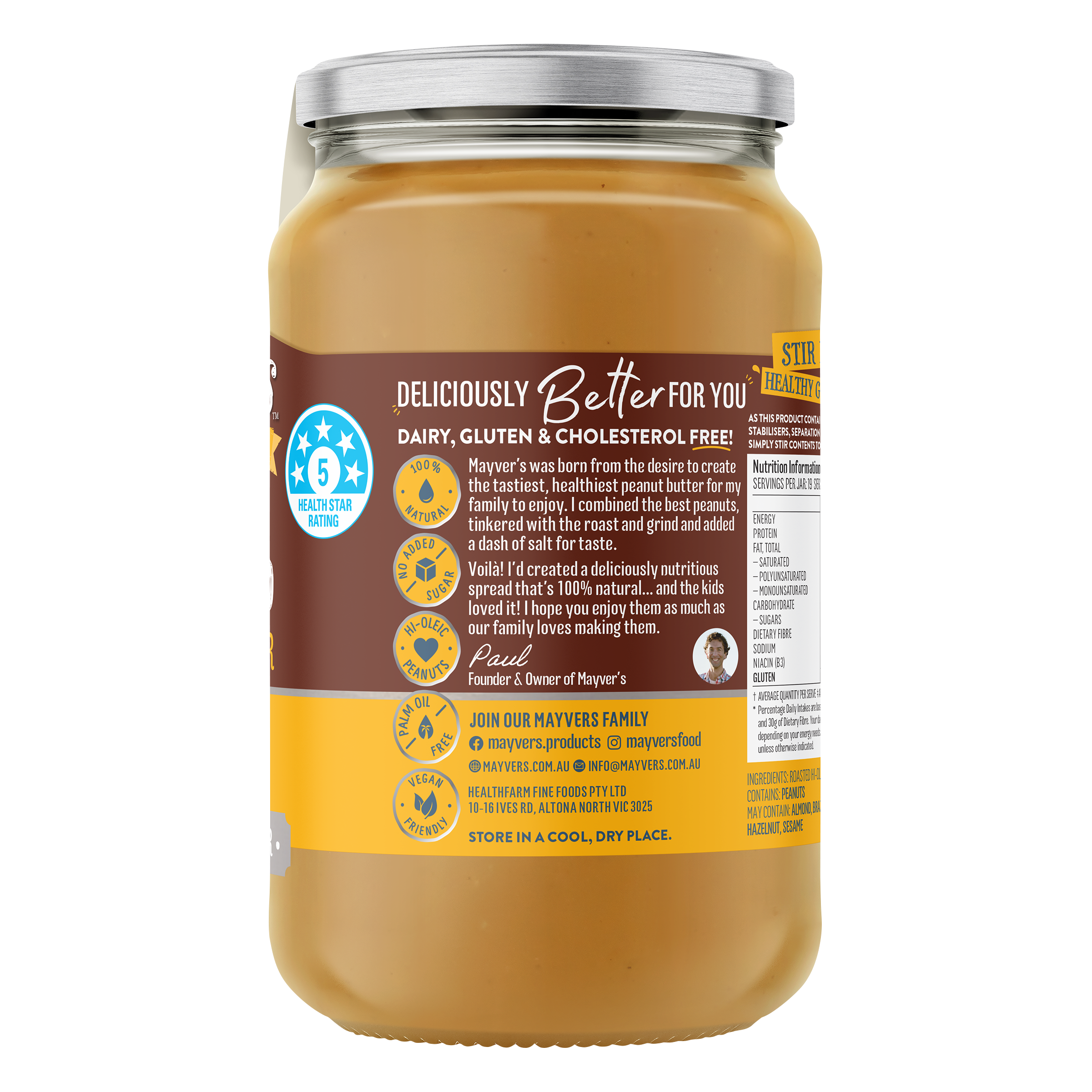 SMOOTH DARK ROASTED PEANUT BUTTER 375g