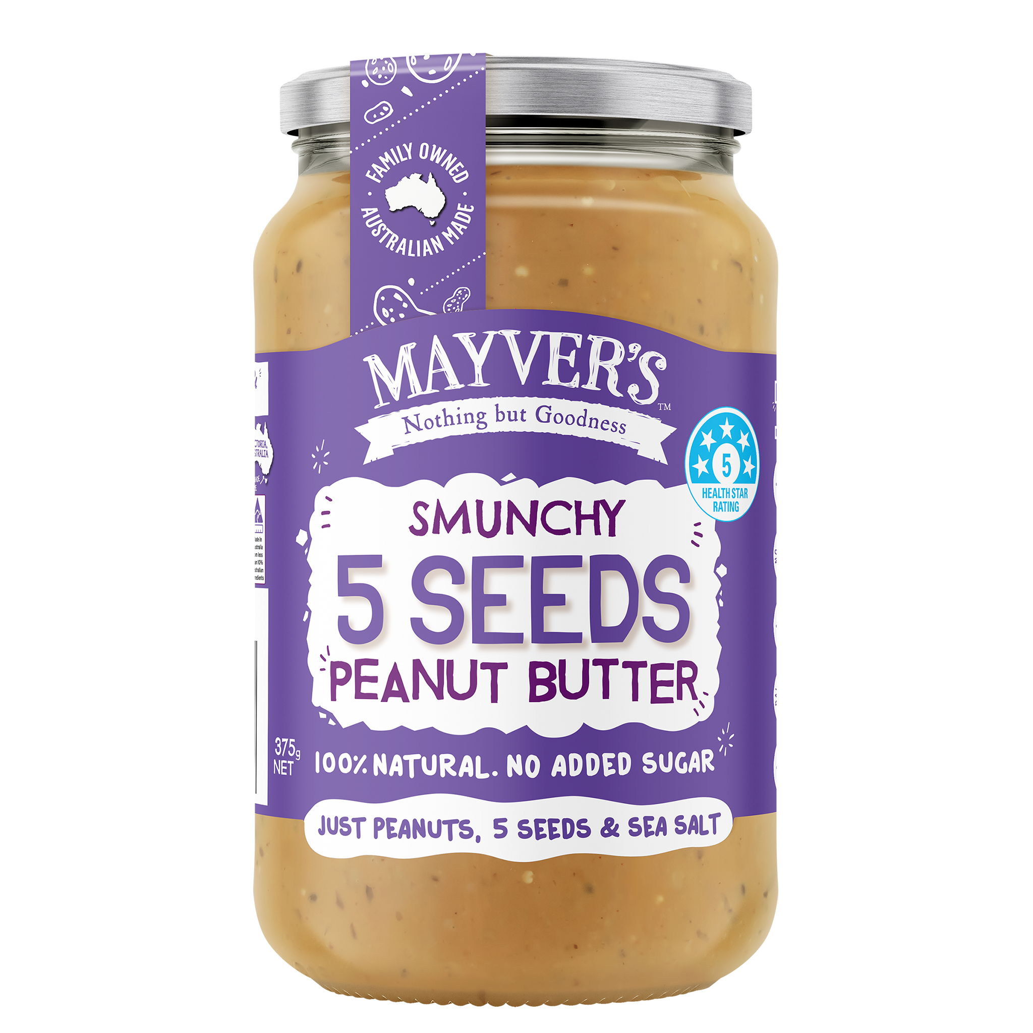 SMUNCHY 5 SEEDS PEANUT BUTTER 375g