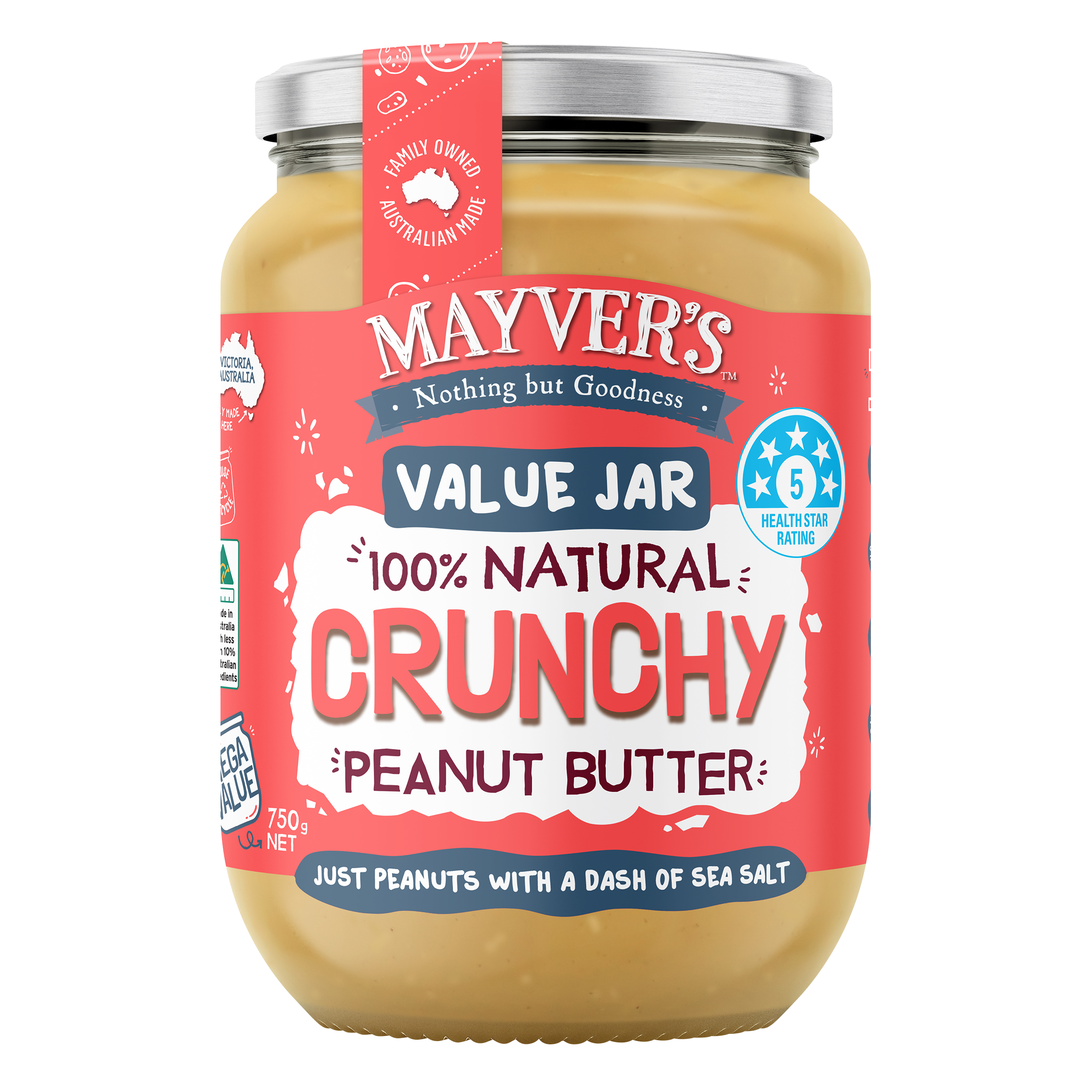 CRUNCHY PEANUT BUTTER 750g