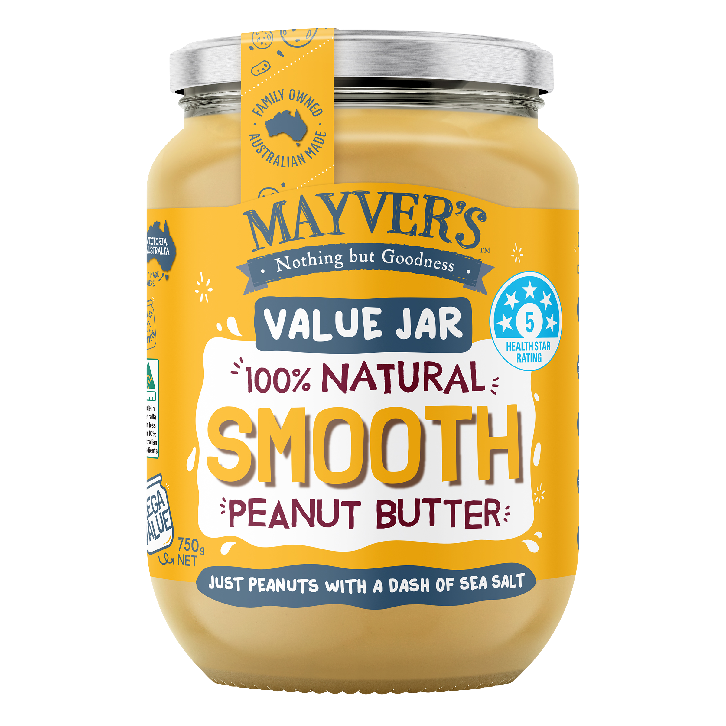 SMOOTH PEANUT BUTTER 750g