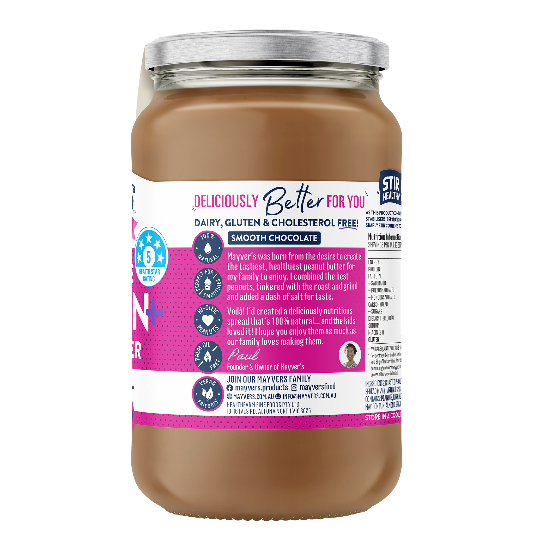 SMOOTH CHOCOLATE PROTEIN+ PEANUT BUTTER 375g