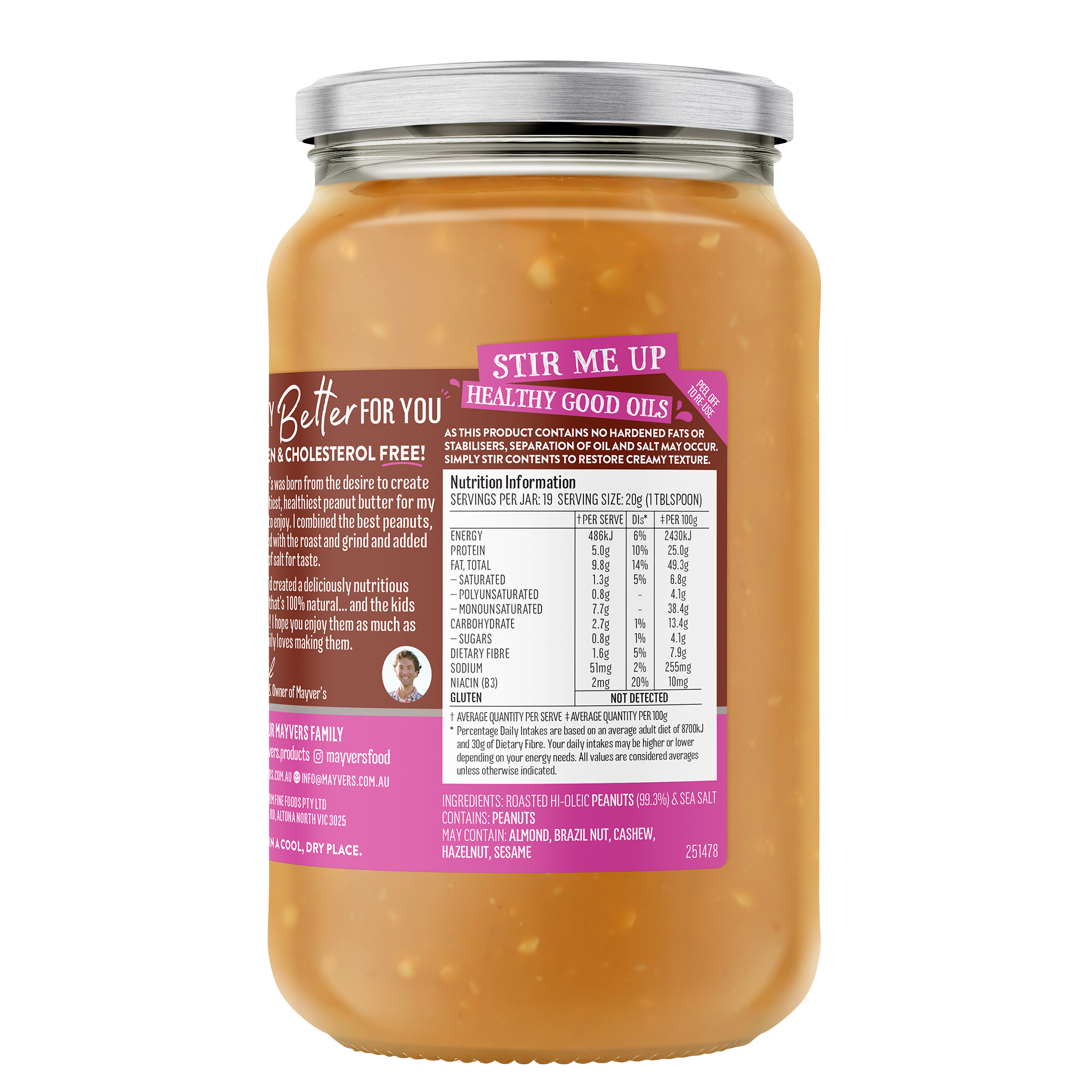 EXTRA CRUNCHY DARK ROASTED PEANUT BUTTER 375g