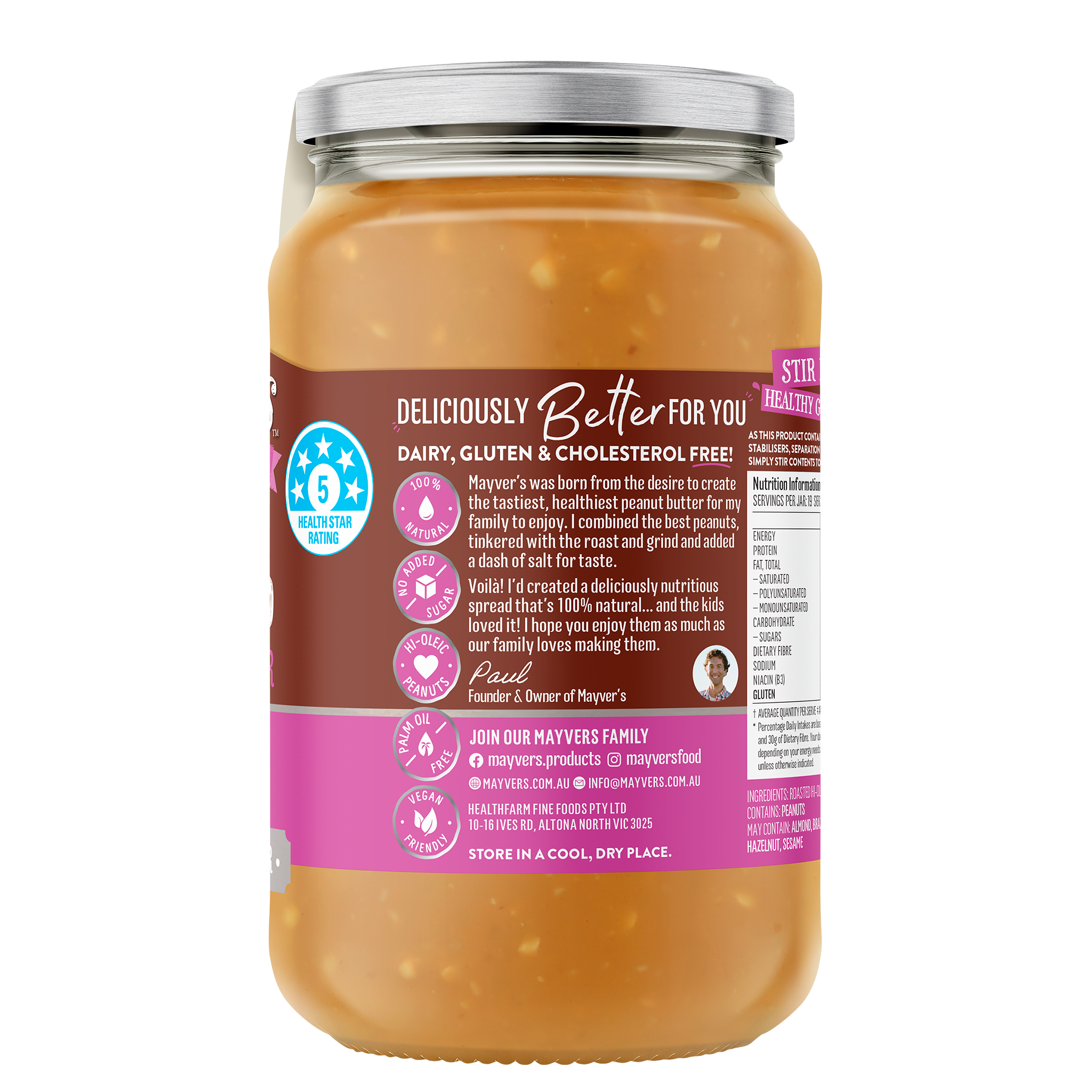 EXTRA CRUNCHY DARK ROASTED PEANUT BUTTER 375g