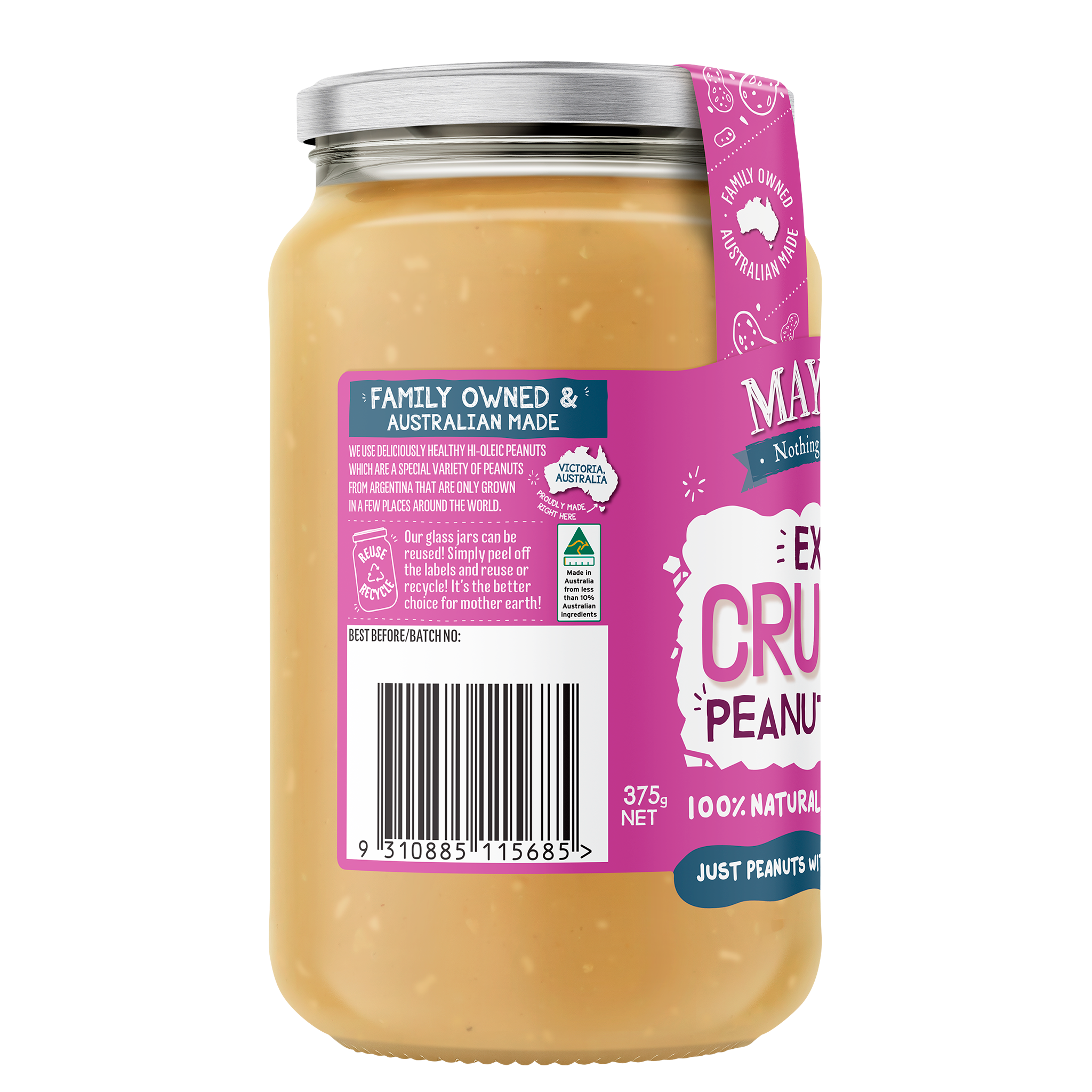 EXTRA CRUNCHY PEANUT BUTTER 375g