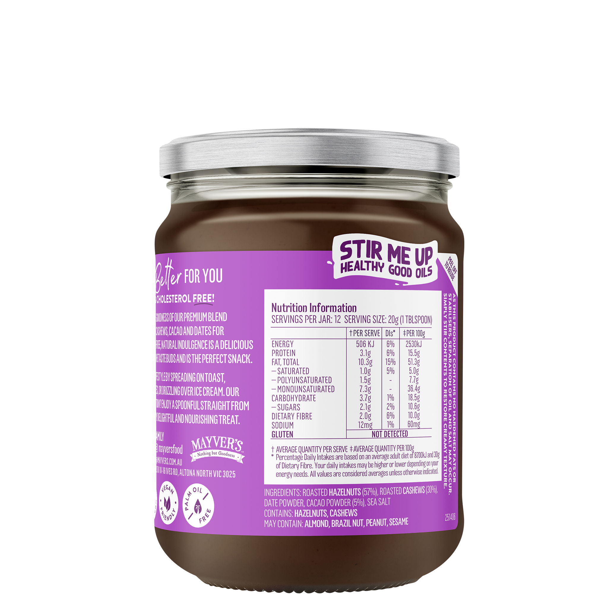 HAZELNUT, CASHEW & CACAO BUTTER 240g