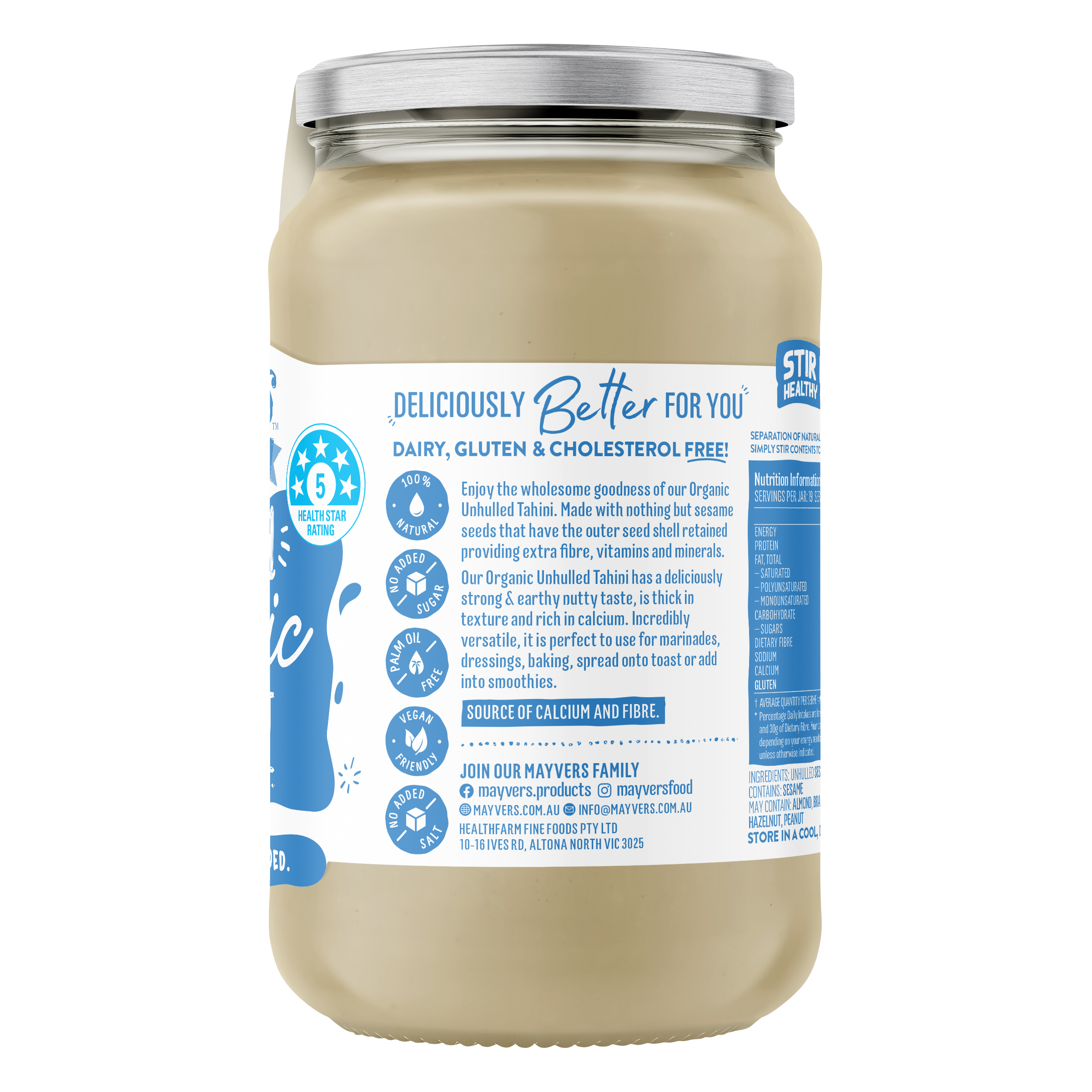 ORGANIC UNHULLED TAHINI 385g