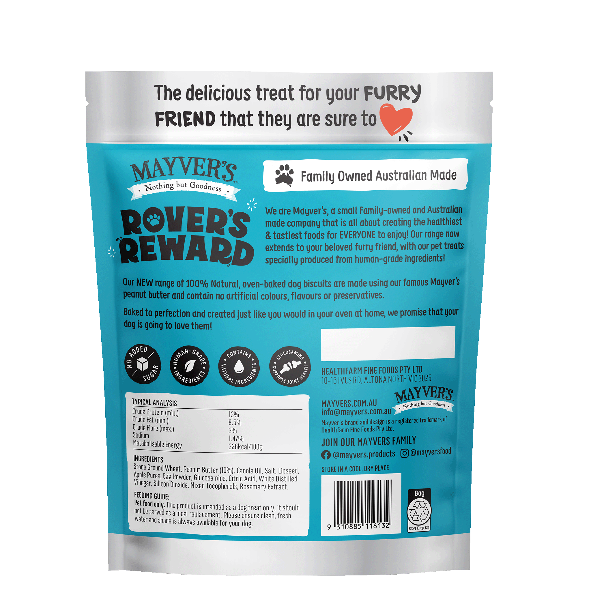 ROVER'S REWARD PEANUT BUTTER BISCUITS 250g