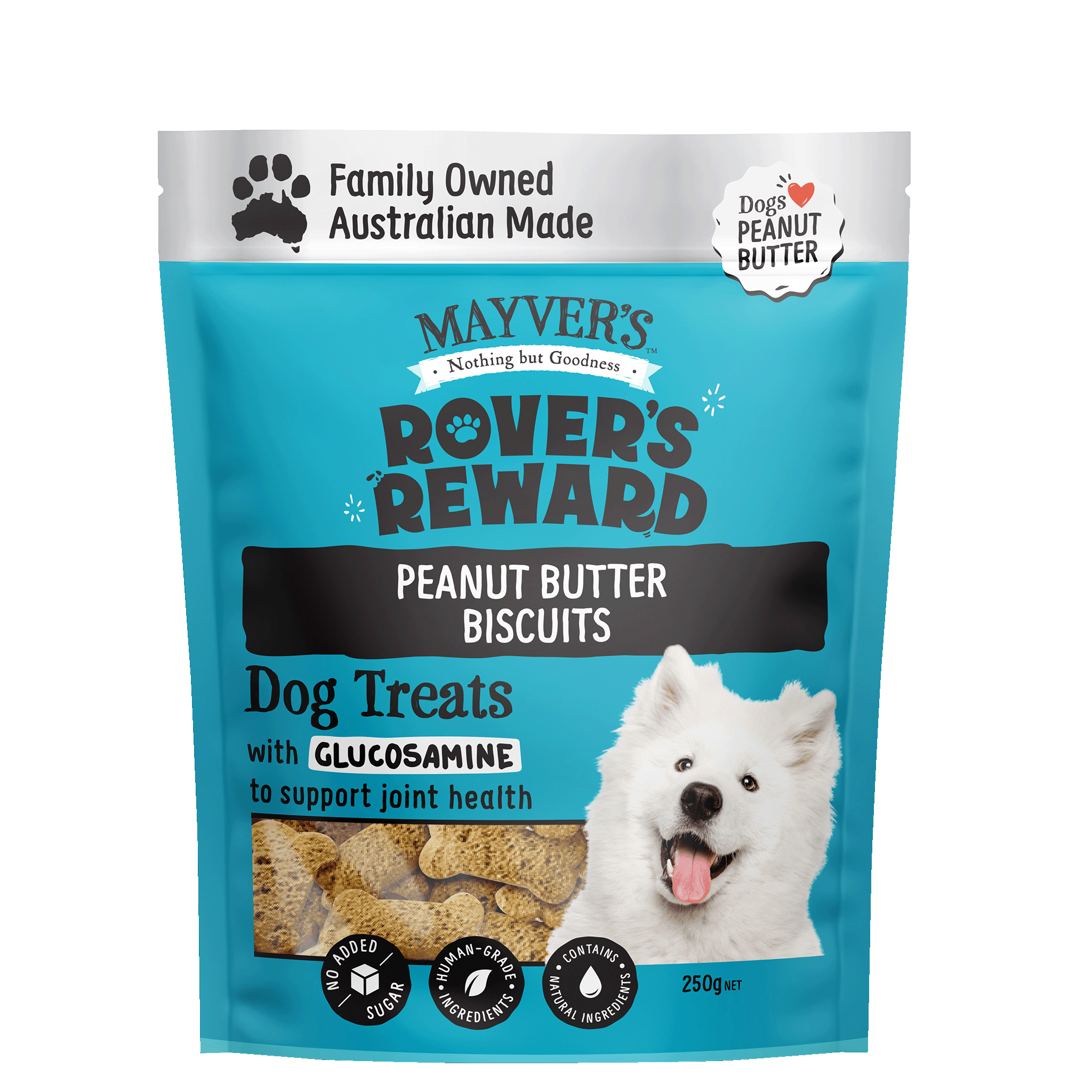 ROVER'S REWARD PEANUT BUTTER BISCUITS 250g – Mayver's
