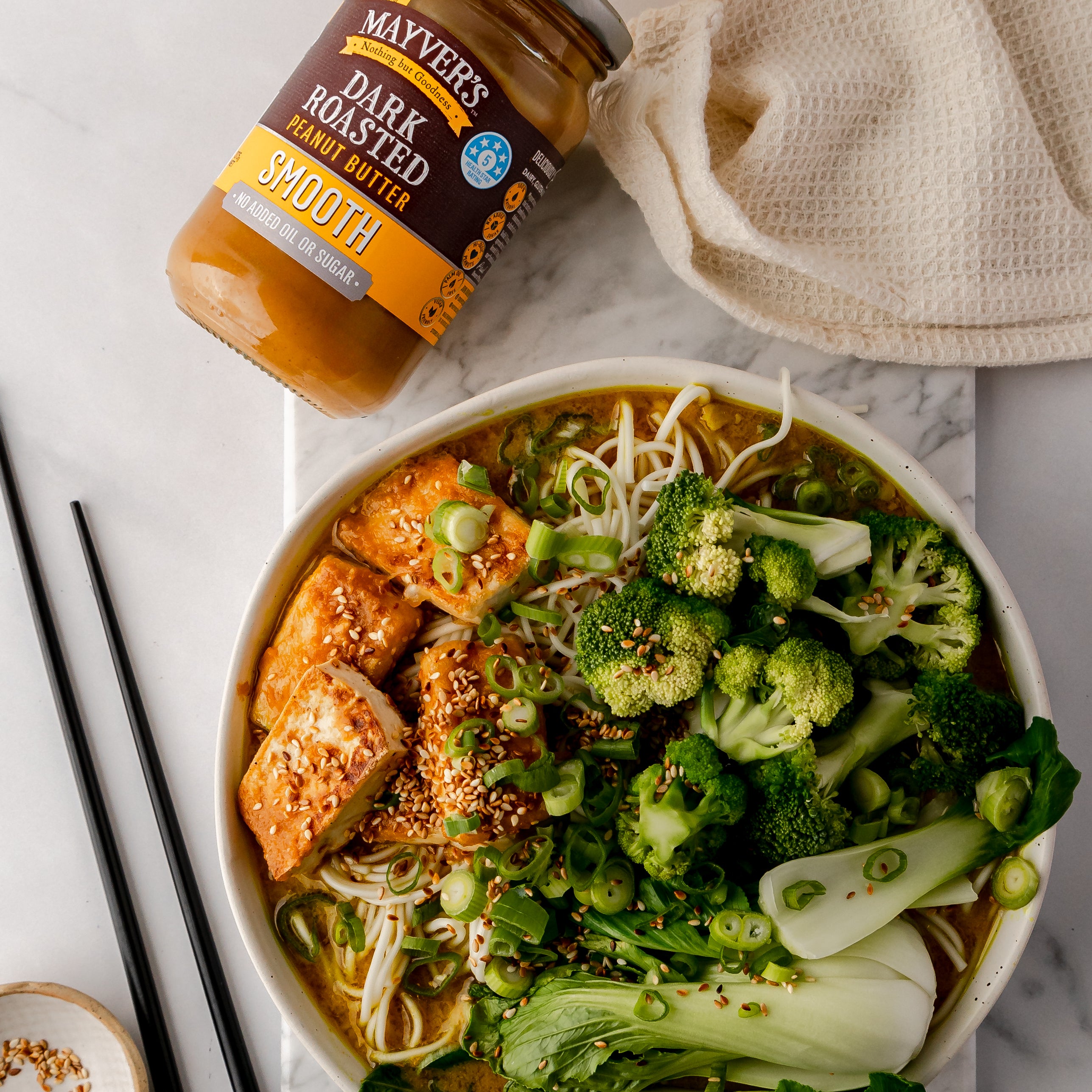 SMOOTH DARK ROASTED PEANUT BUTTER 375g