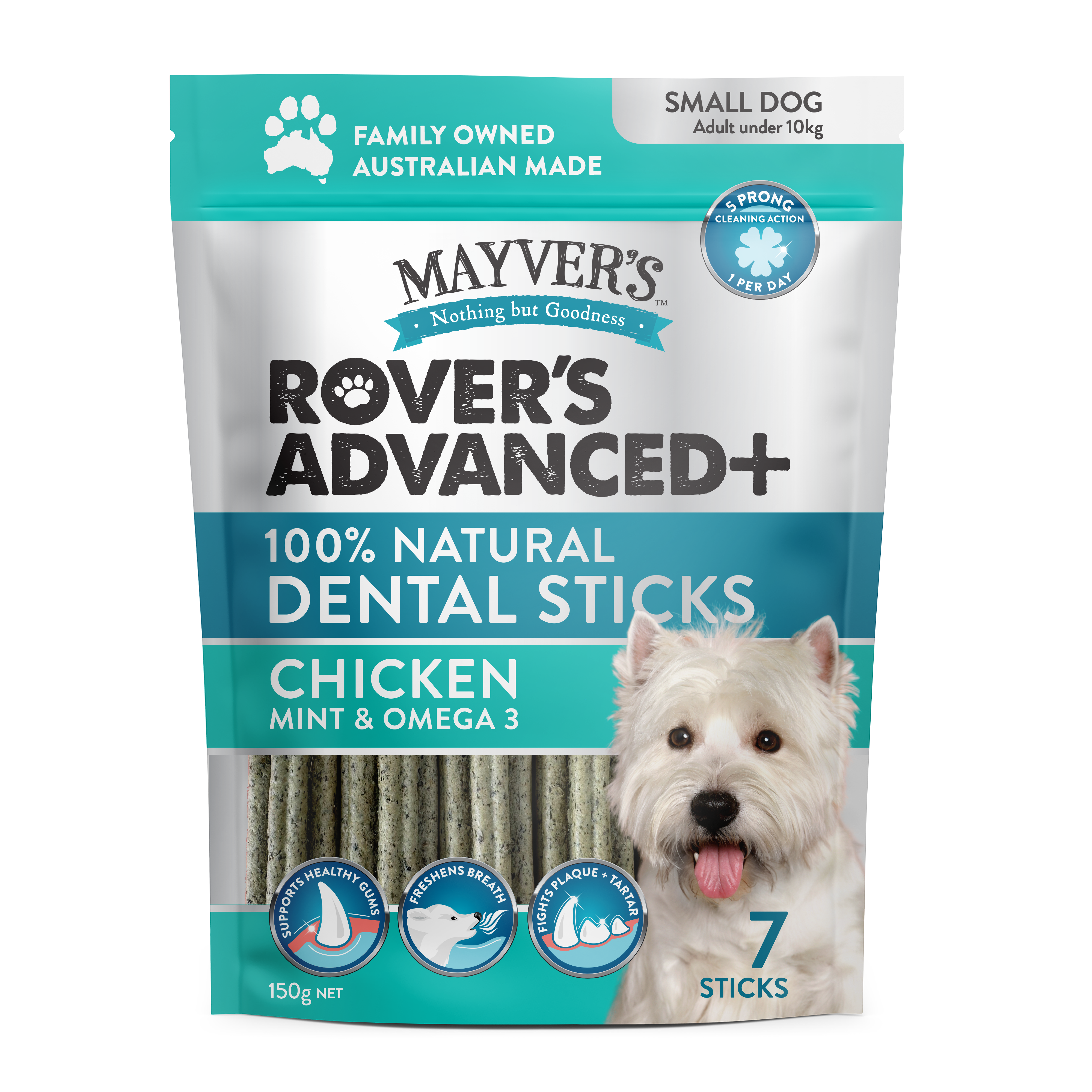 ROVER'S ADVANCED+ CHICKEN DENTAL STICKS 150g