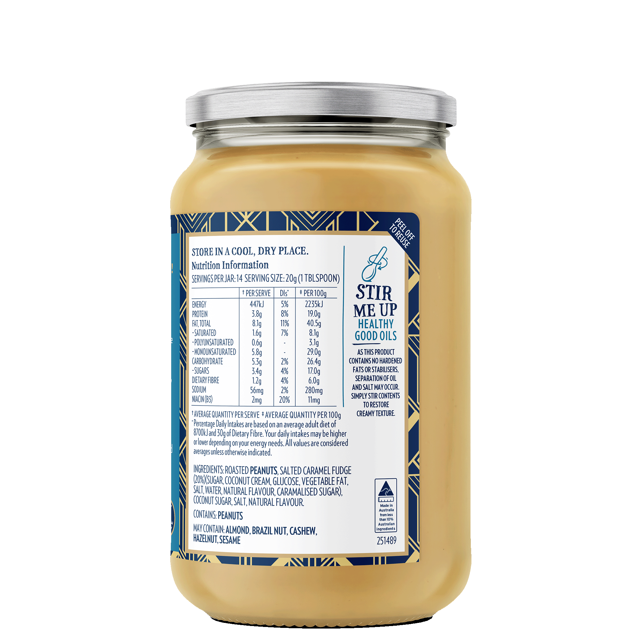 SALTED CARAMEL PEANUT BUTTER 280g