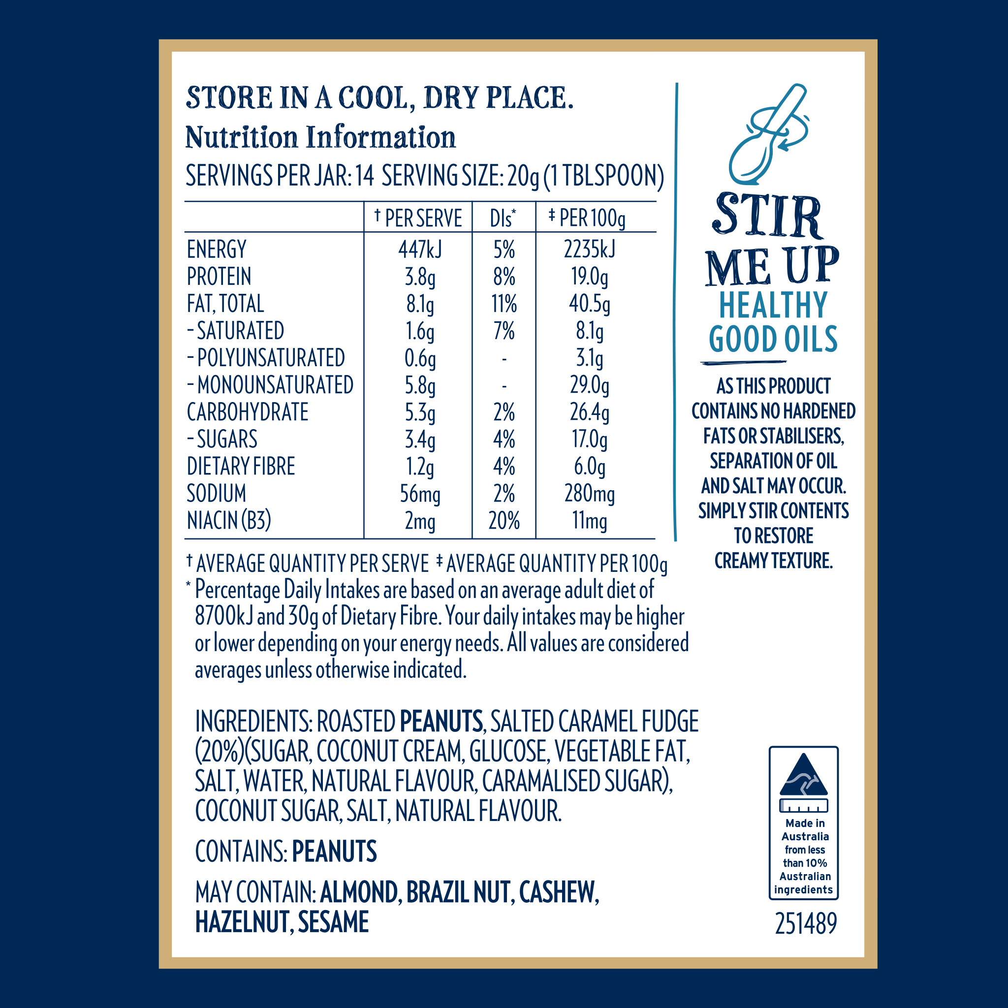 SALTED CARAMEL PEANUT BUTTER 280g