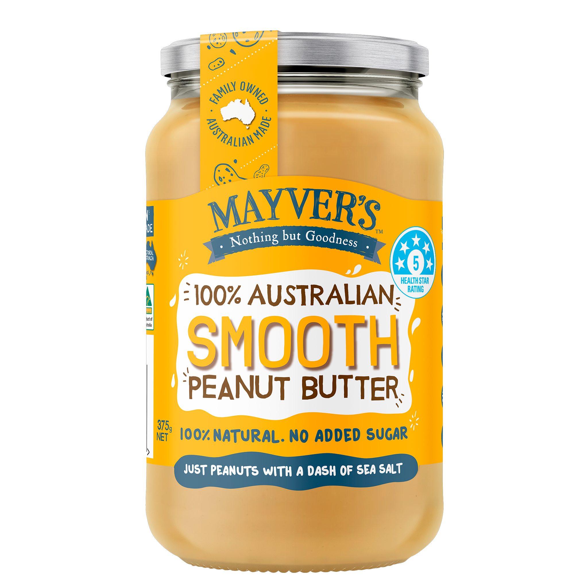 SMOOTH PEANUT BUTTER 375g