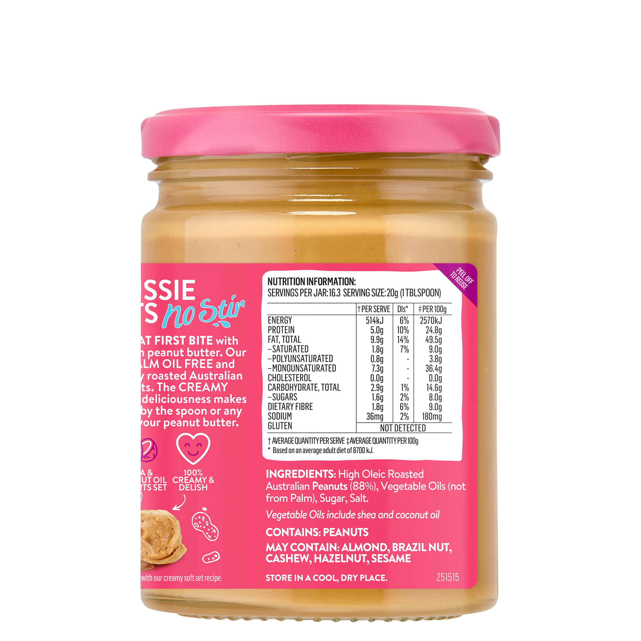 LOVLI SPOON CRUNCHY PEANUT BUTTER 325g