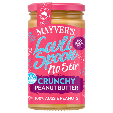 LOVLI SPOON CRUNCHY PEANUT BUTTER 450g