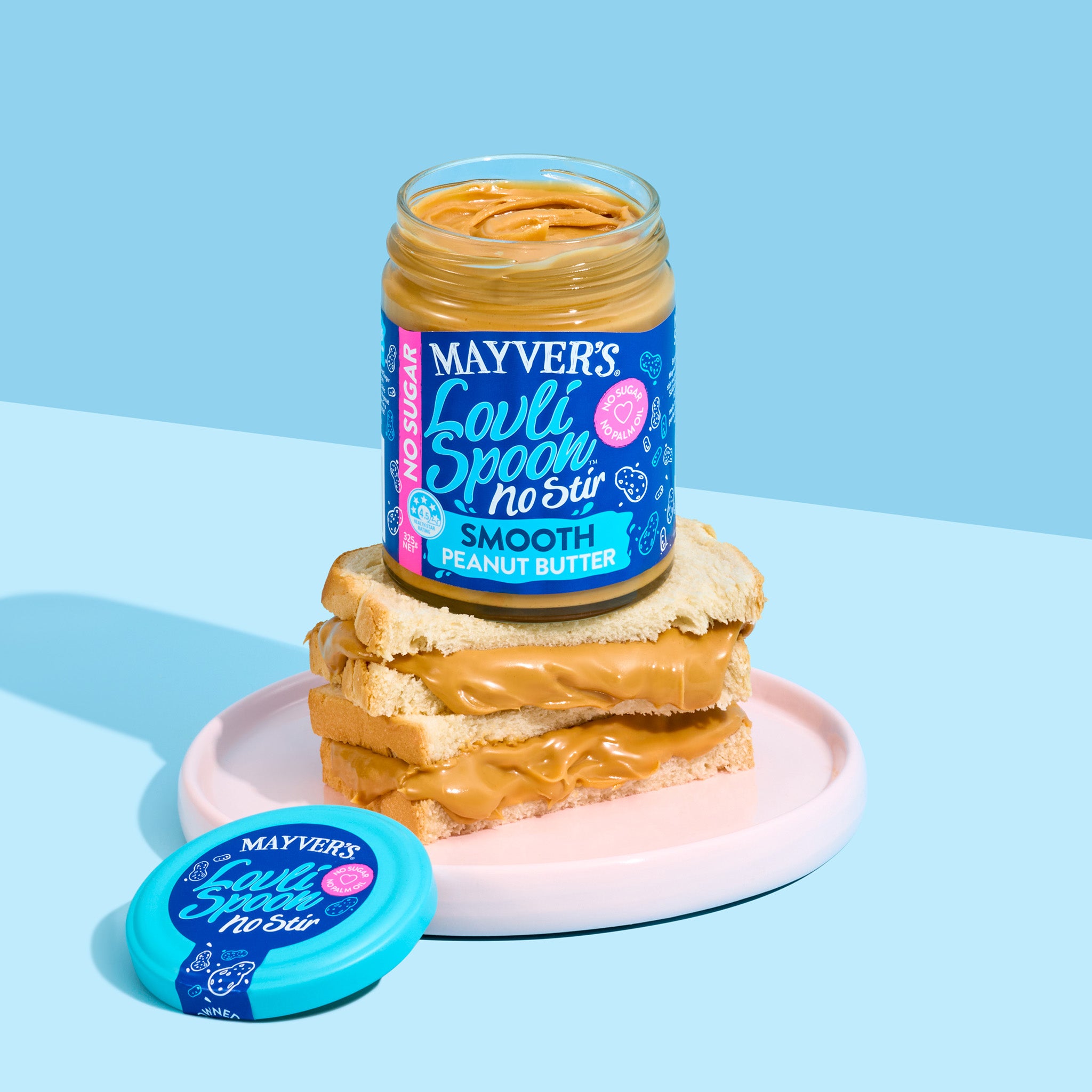 LOVLI SPOON NO SUGAR SMOOTH PEANUT BUTTER 325g