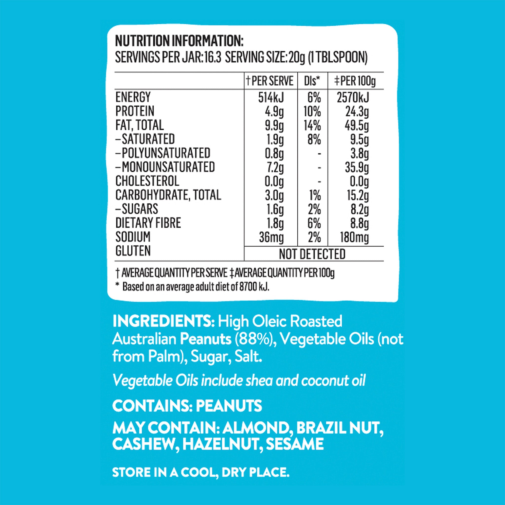 LOVLI SPOON SMOOTH PEANUT BUTTER 325g