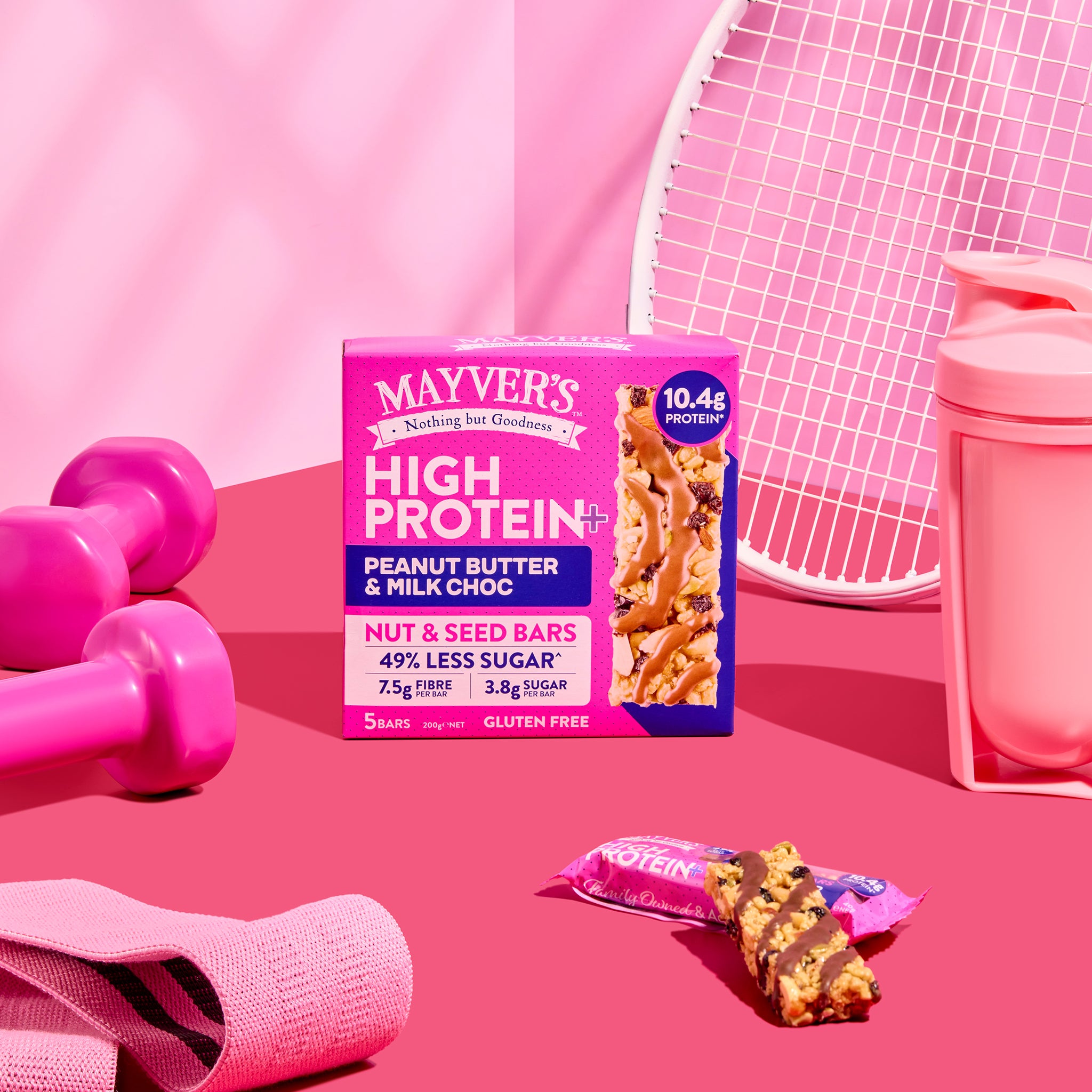 HIGH PROTEIN+ PEANUT BUTTER & MILK CHOC NUT & SEED BAR (5pk)