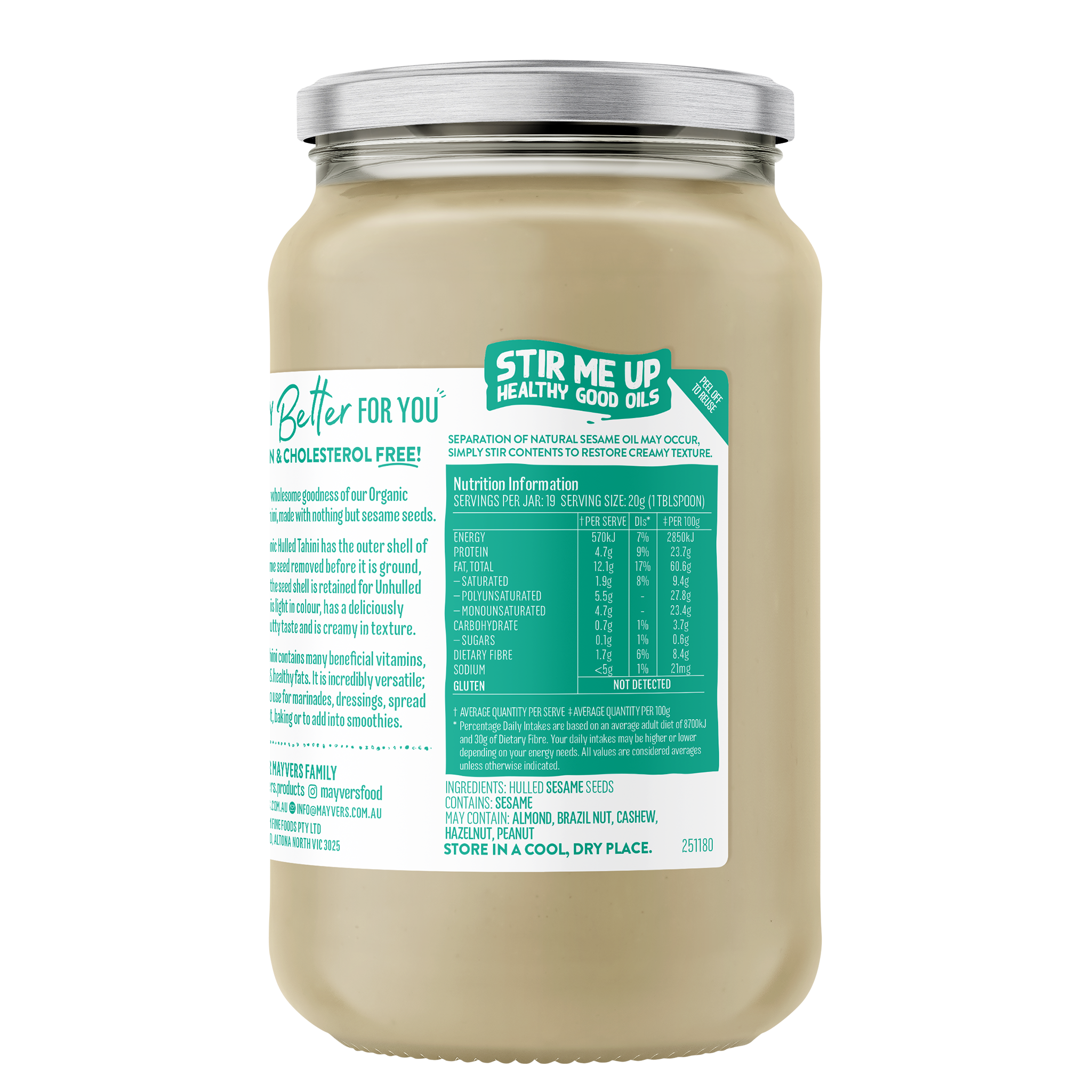 ORGANIC HULLED TAHINI 385g