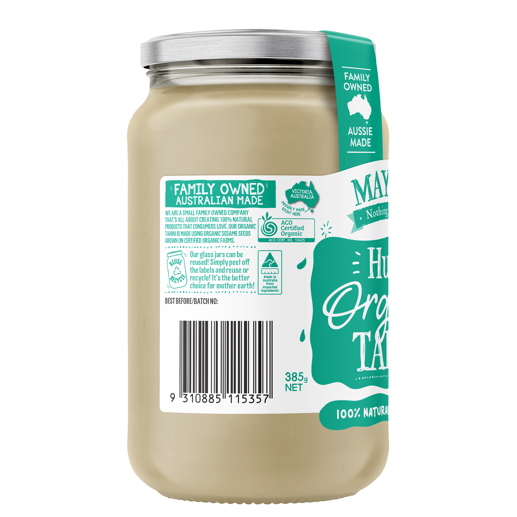 ORGANIC HULLED TAHINI 385g