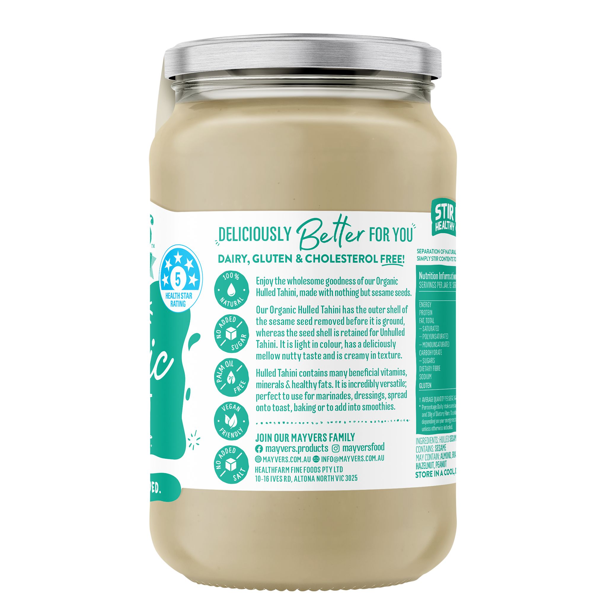 ORGANIC HULLED TAHINI 385g