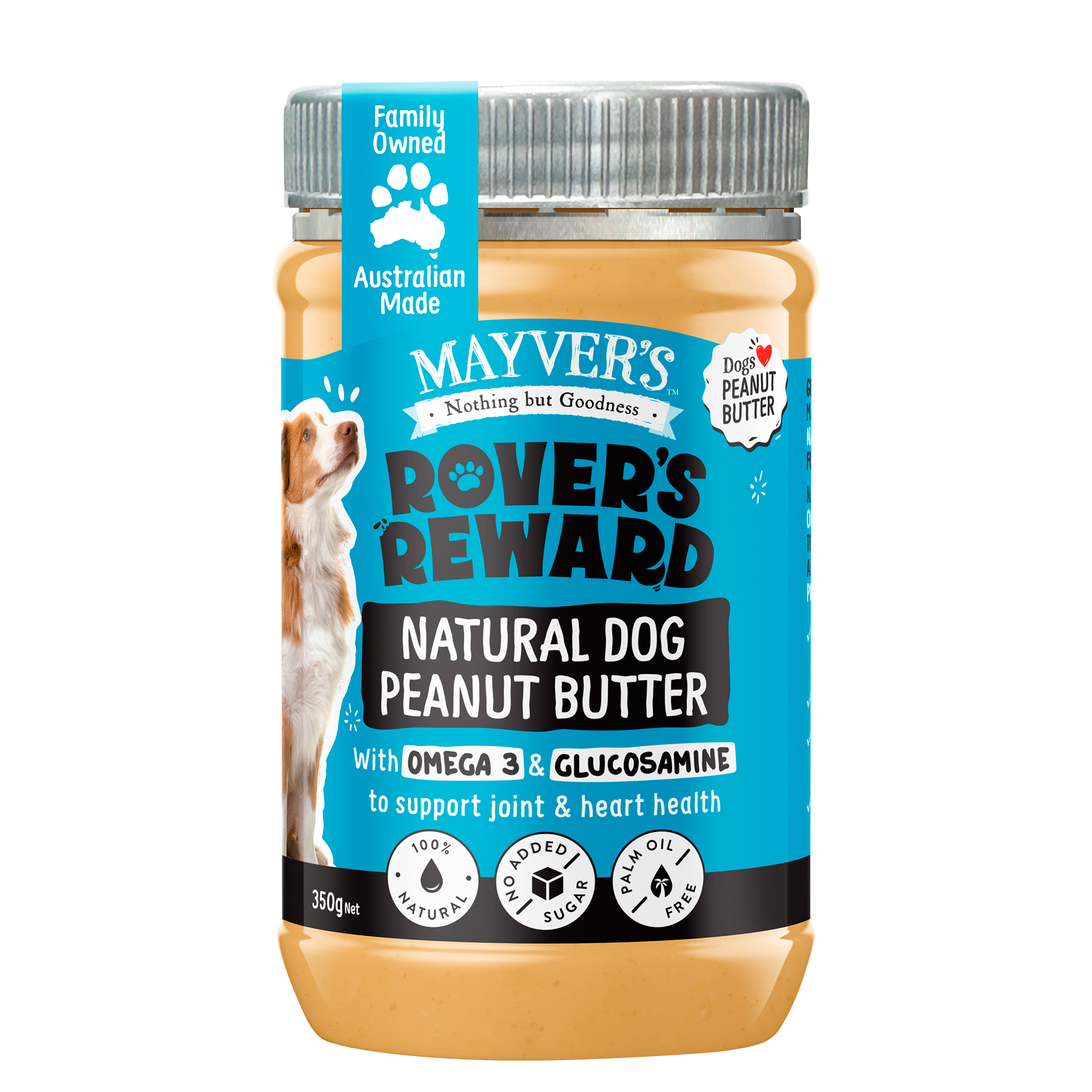 ROVER'S REWARD NATURAL PEANUT BUTTER 350g