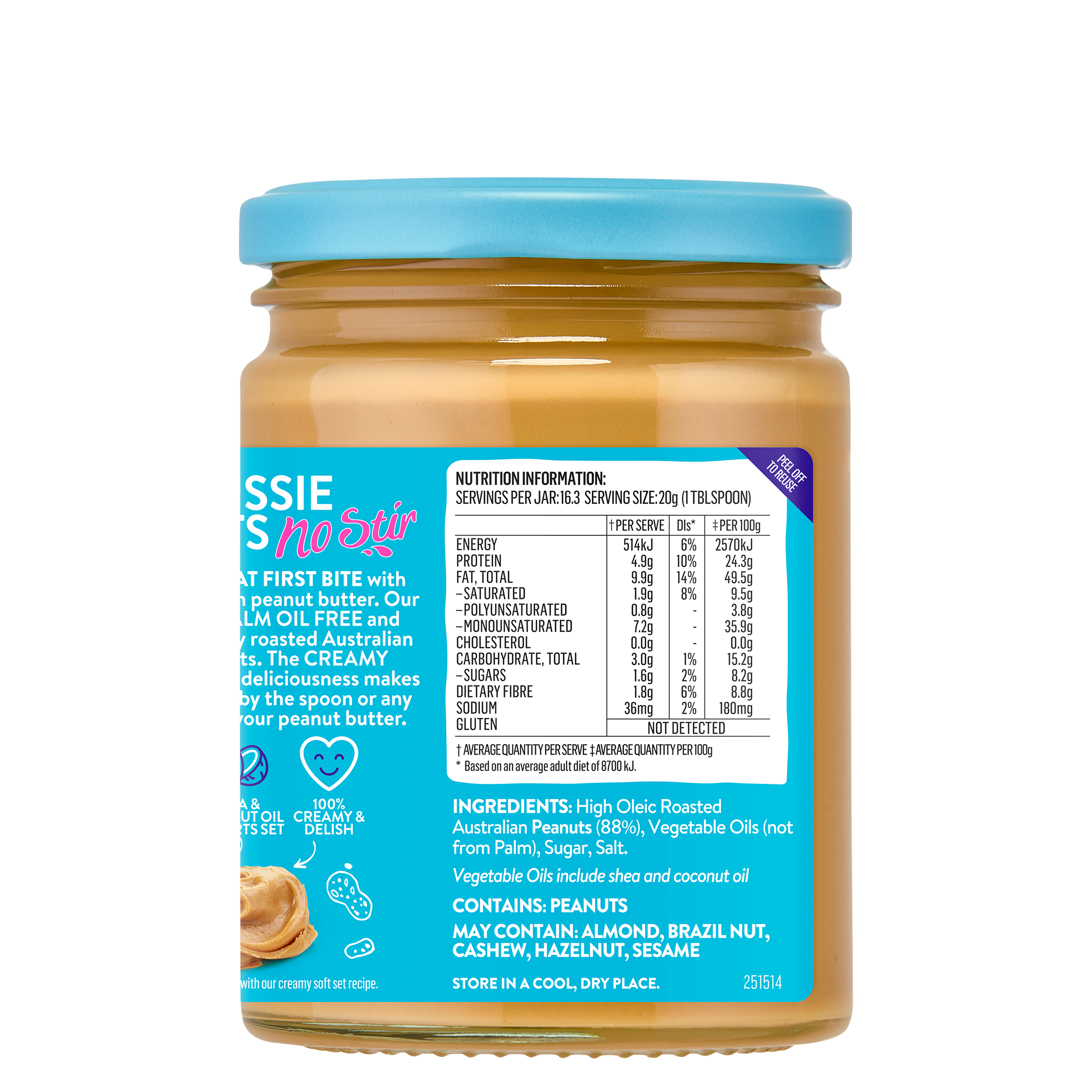 LOVLI SPOON SMOOTH PEANUT BUTTER 325g