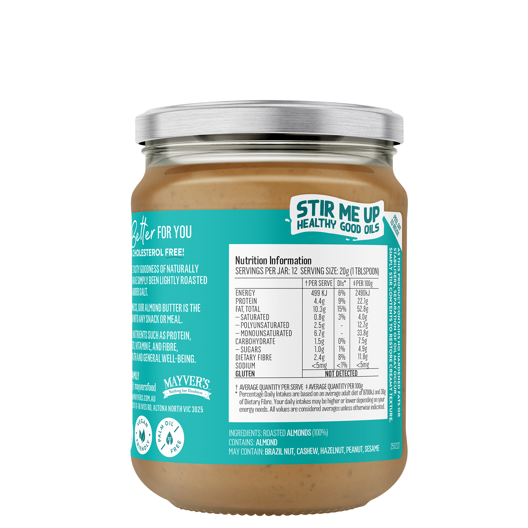 UNSALTED ALMOND SPREAD 240g