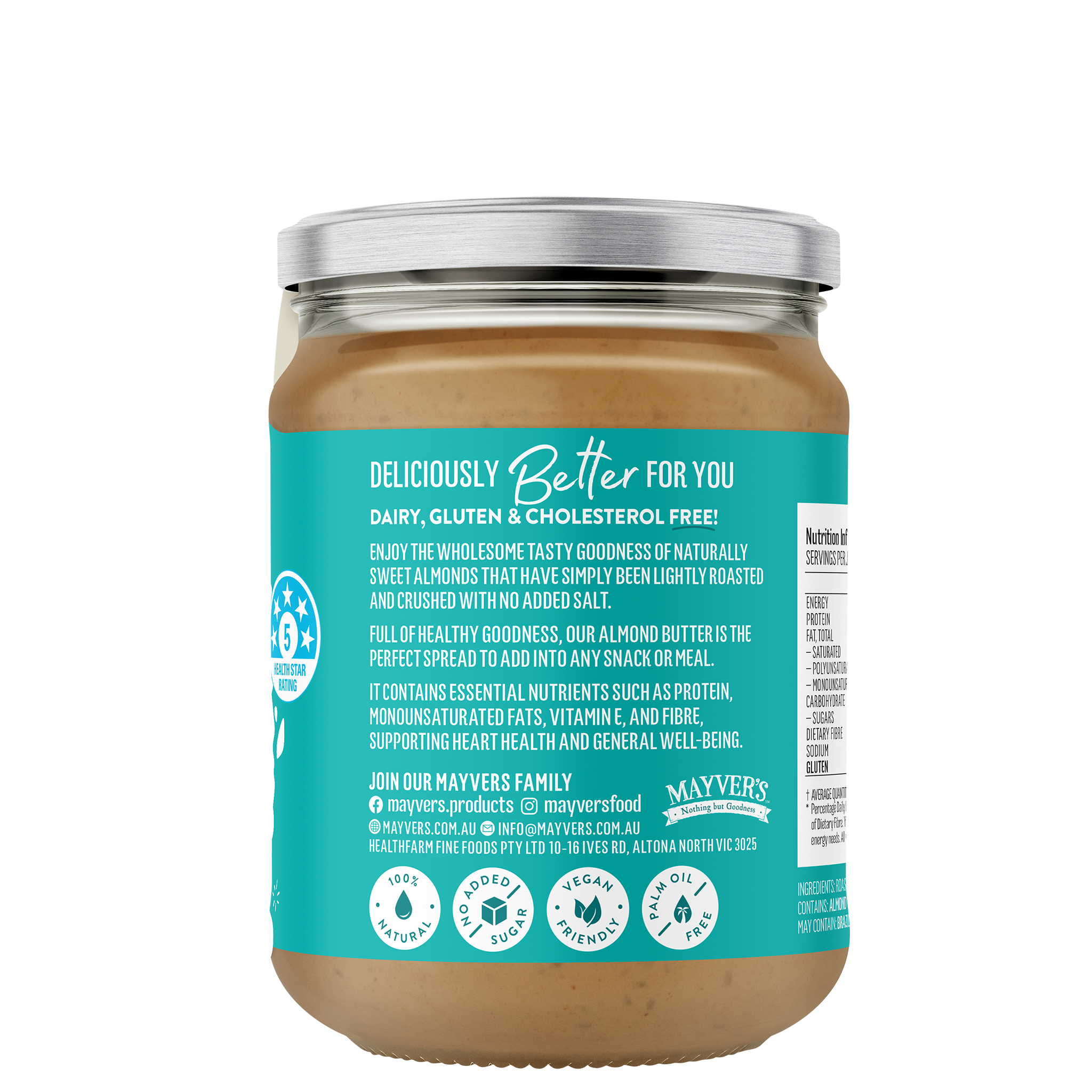 UNSALTED ALMOND SPREAD 240g