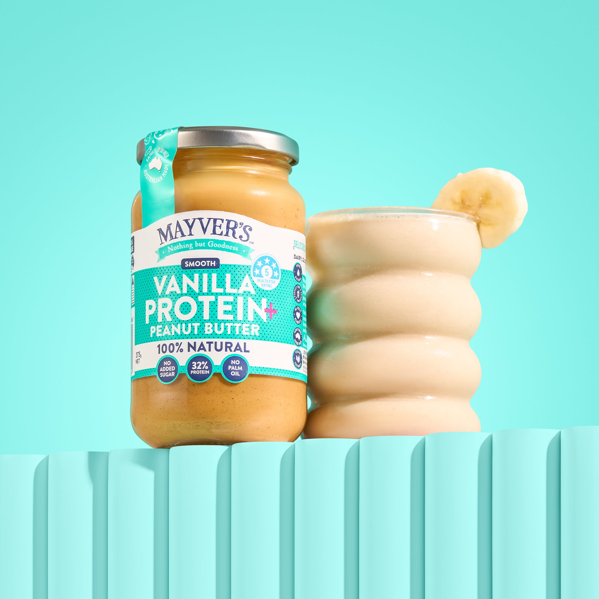 PROTEIN+ VANILLA SMOOTH PEANUT BUTTER 375g