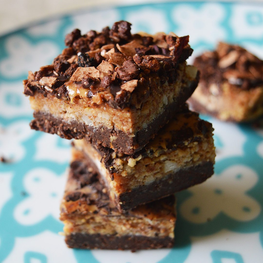 Mayvers Dark Chocolate Peanut Butter Slice