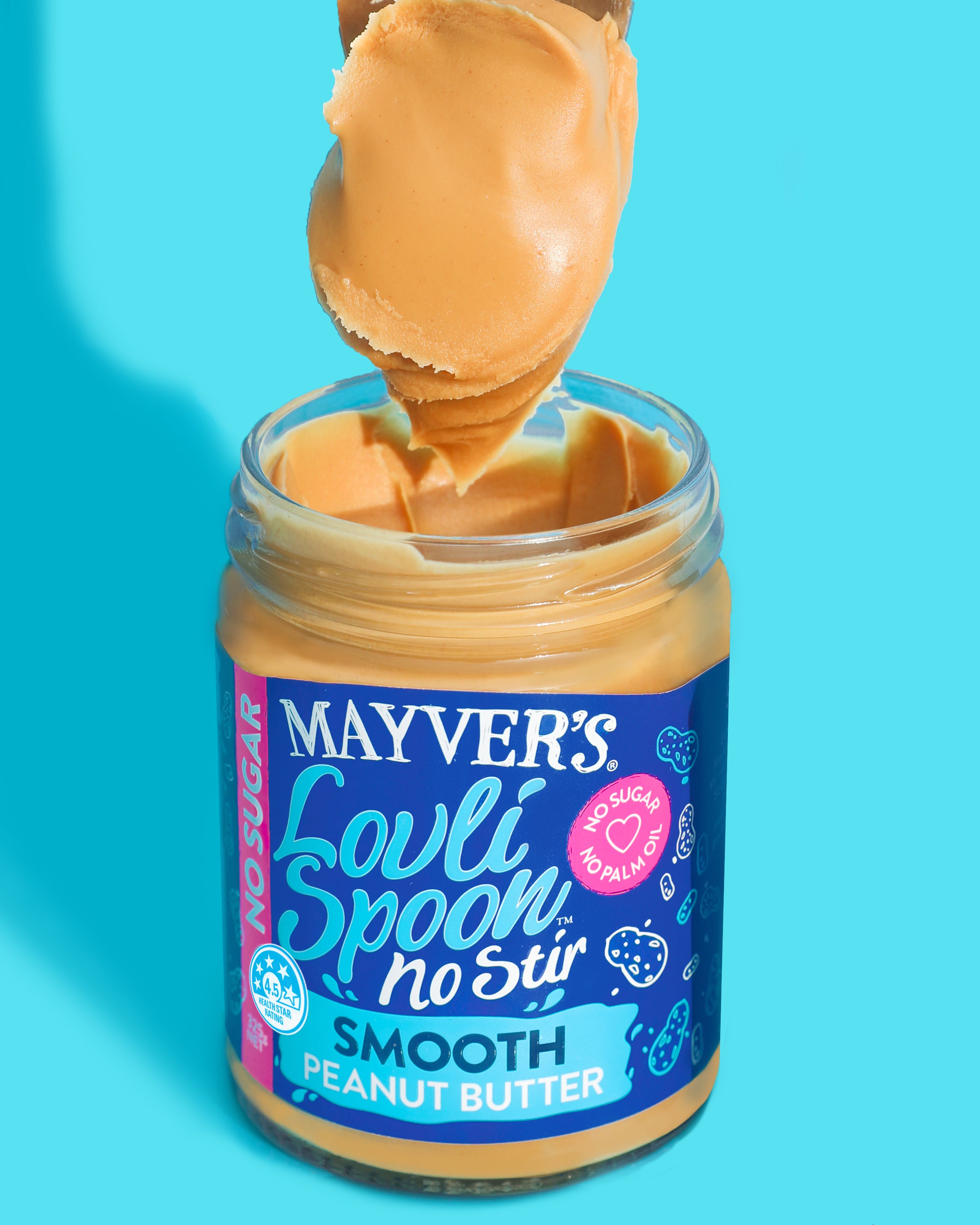 LOVLI SPOON NO SUGAR SMOOTH PEANUT BUTTER 325g
