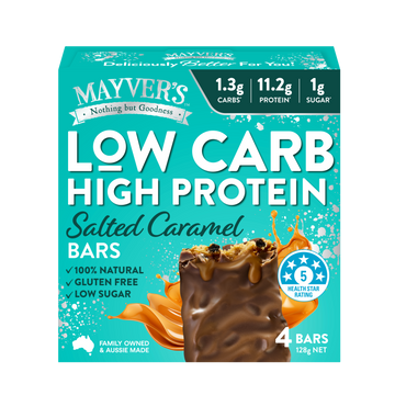 LOW CARB HIGH PROTEIN SALTED CARAMEL BARS 4pk