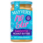 MAYVER'S NO STIR SMOOTH PEANUT BUTTER 450g