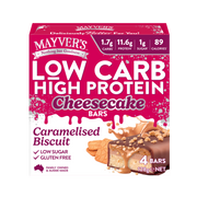 Mayver's Low Carb High Protein Caramelised Biscuit Cheesecake Bars 4pk