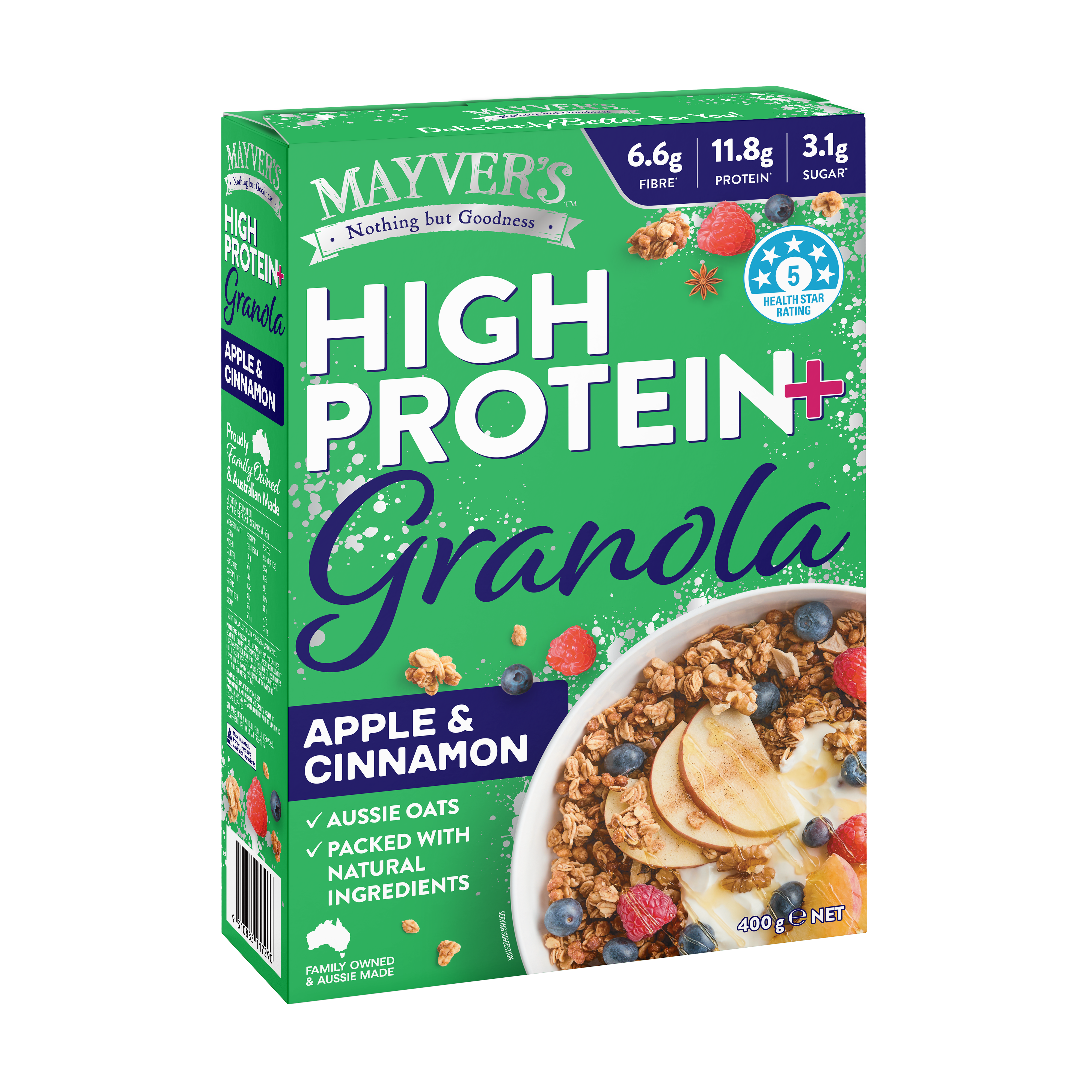 Mayver's High Protein+ Apple & Cinnamon Granola 400g