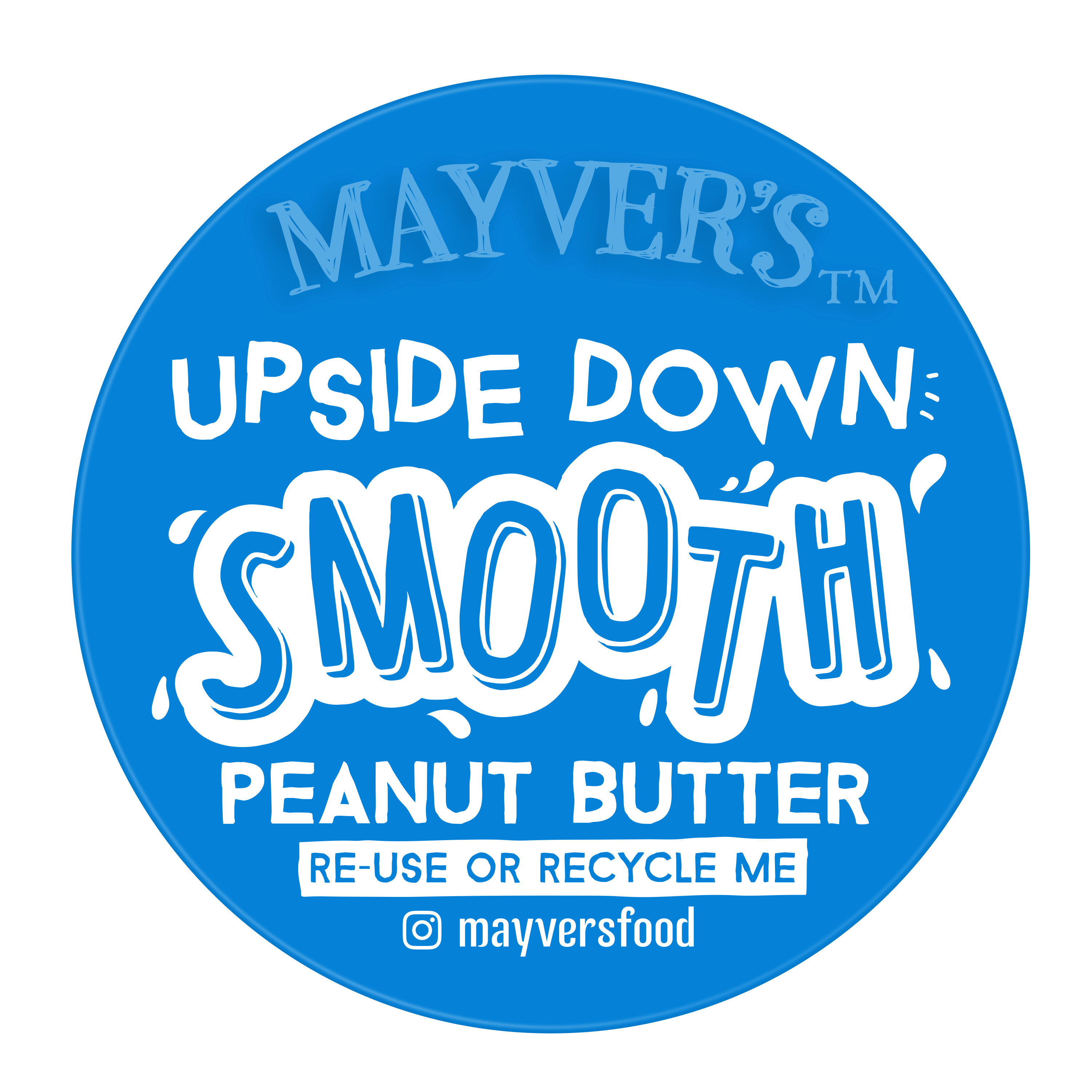 Mayver's UPSIDE DOWN Smooth Peanut Butter 450g
