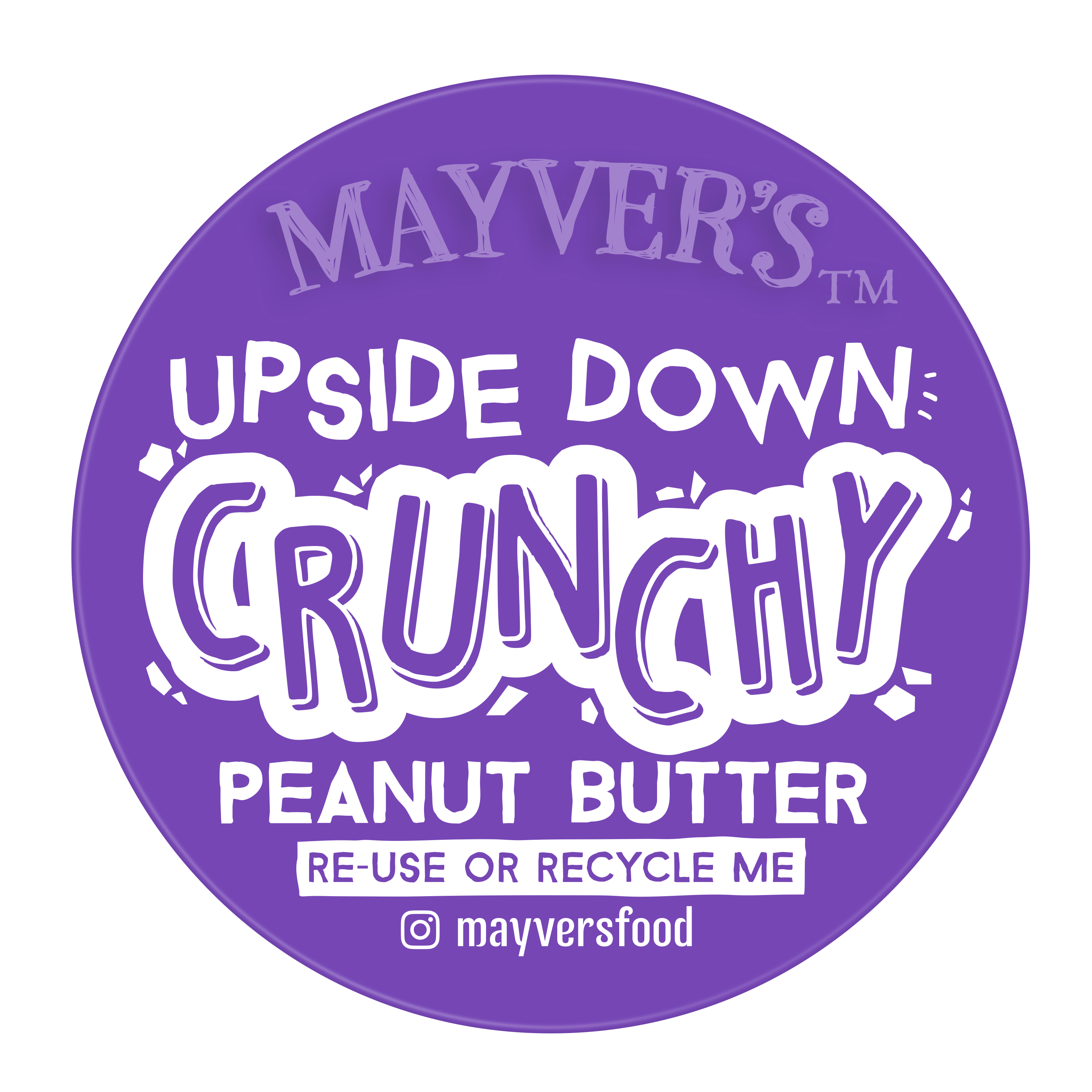 Mayver's UPSIDE DOWN Crunchy Peanut Butter 450g