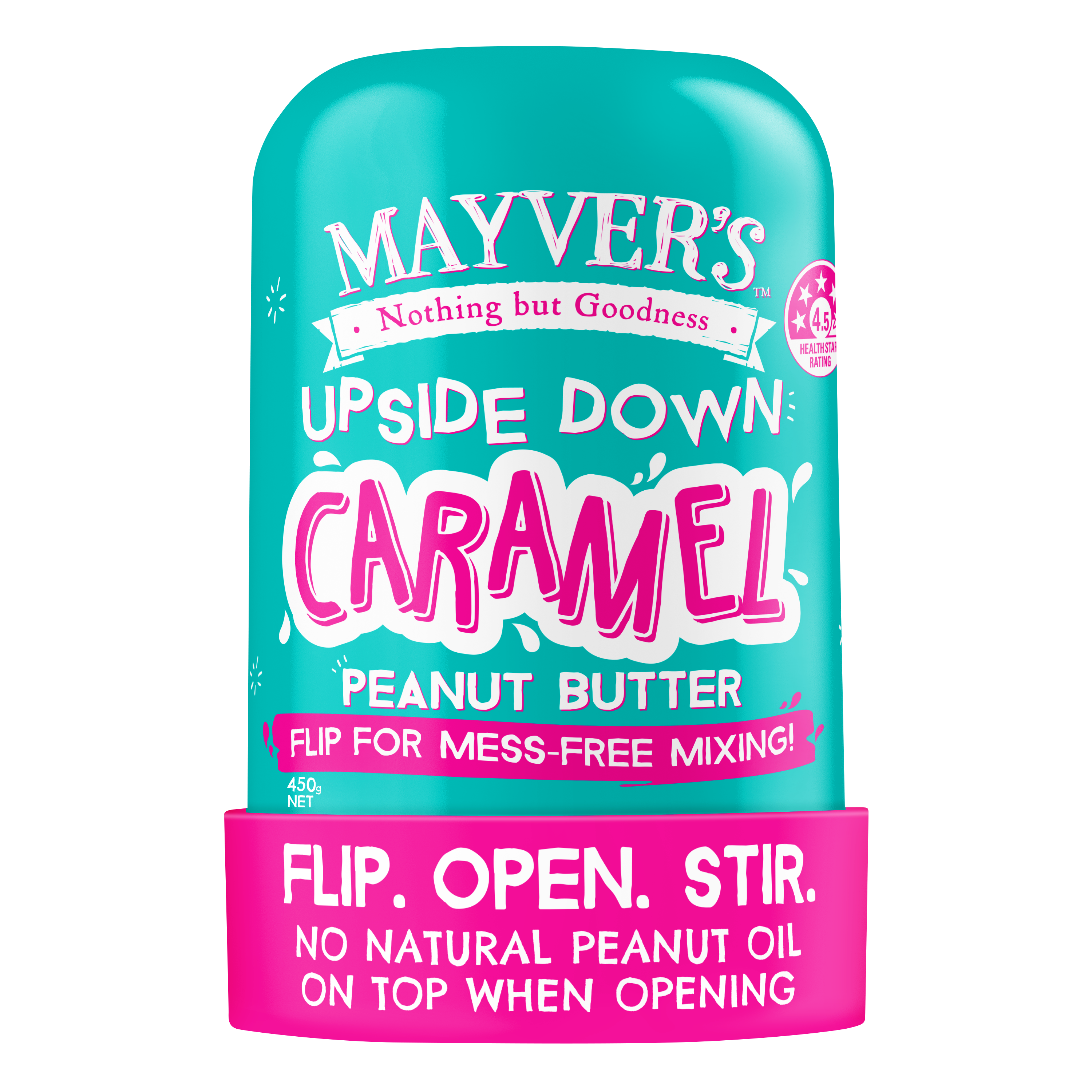 Mayver's UPSIDE DOWN Salted Caramel Peanut Butter 450g