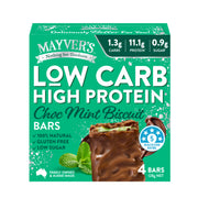 LOW CARB HIGH PROTEIN CHOC MINT BISCUIT BARS 4pk