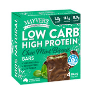 LOW CARB HIGH PROTEIN CHOC MINT BISCUIT BARS 4pk