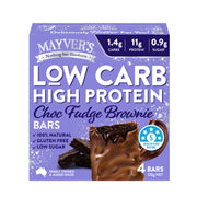LOW CARB HIGH PROTEIN CHOC FUDGE BROWNIE BARS 4pk