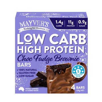 LOW CARB HIGH PROTEIN CHOC FUDGE BROWNIE BARS 4pk
