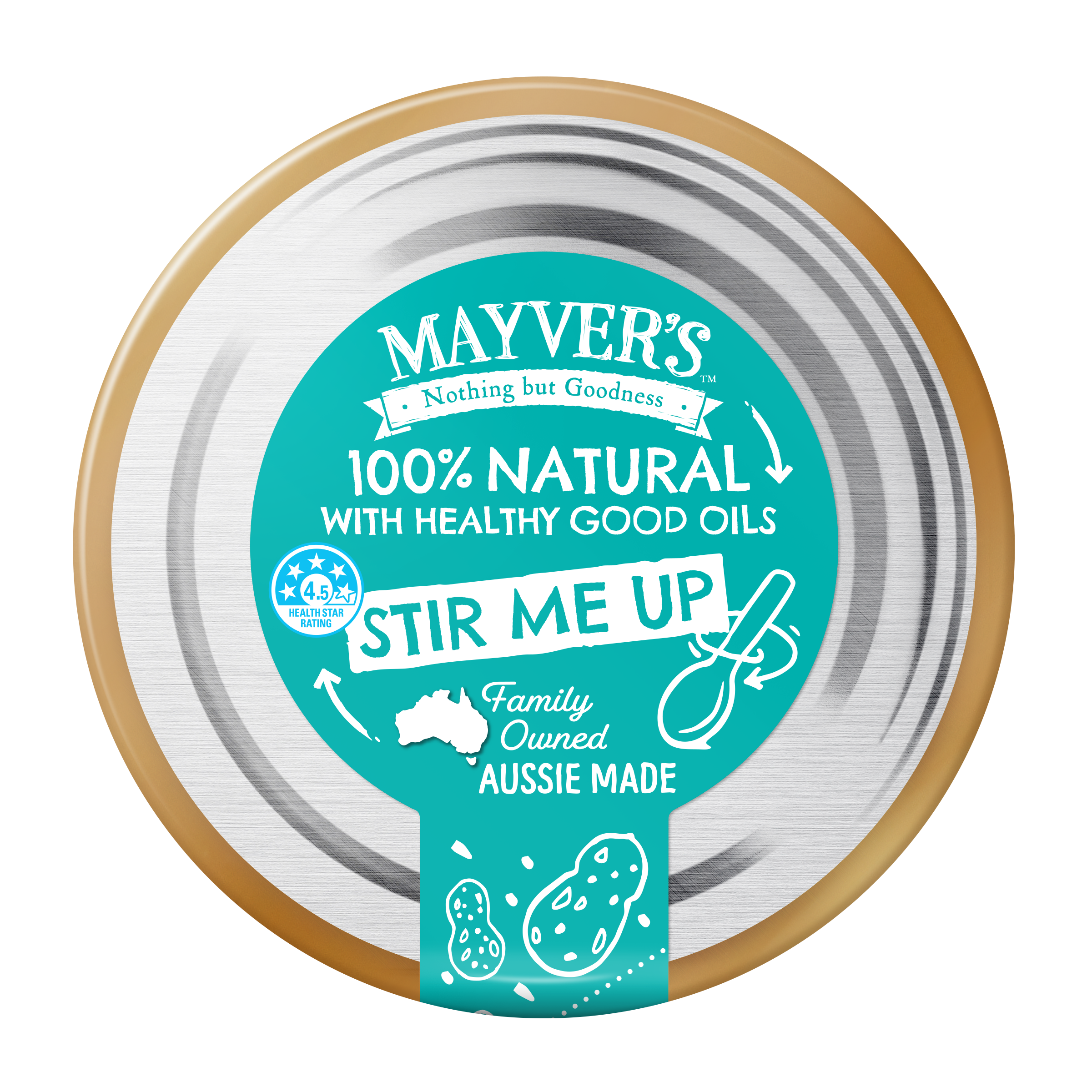 MAYVER'S SALTED CARAMEL DARK ROASTED PEANUT BUTTER 375g
