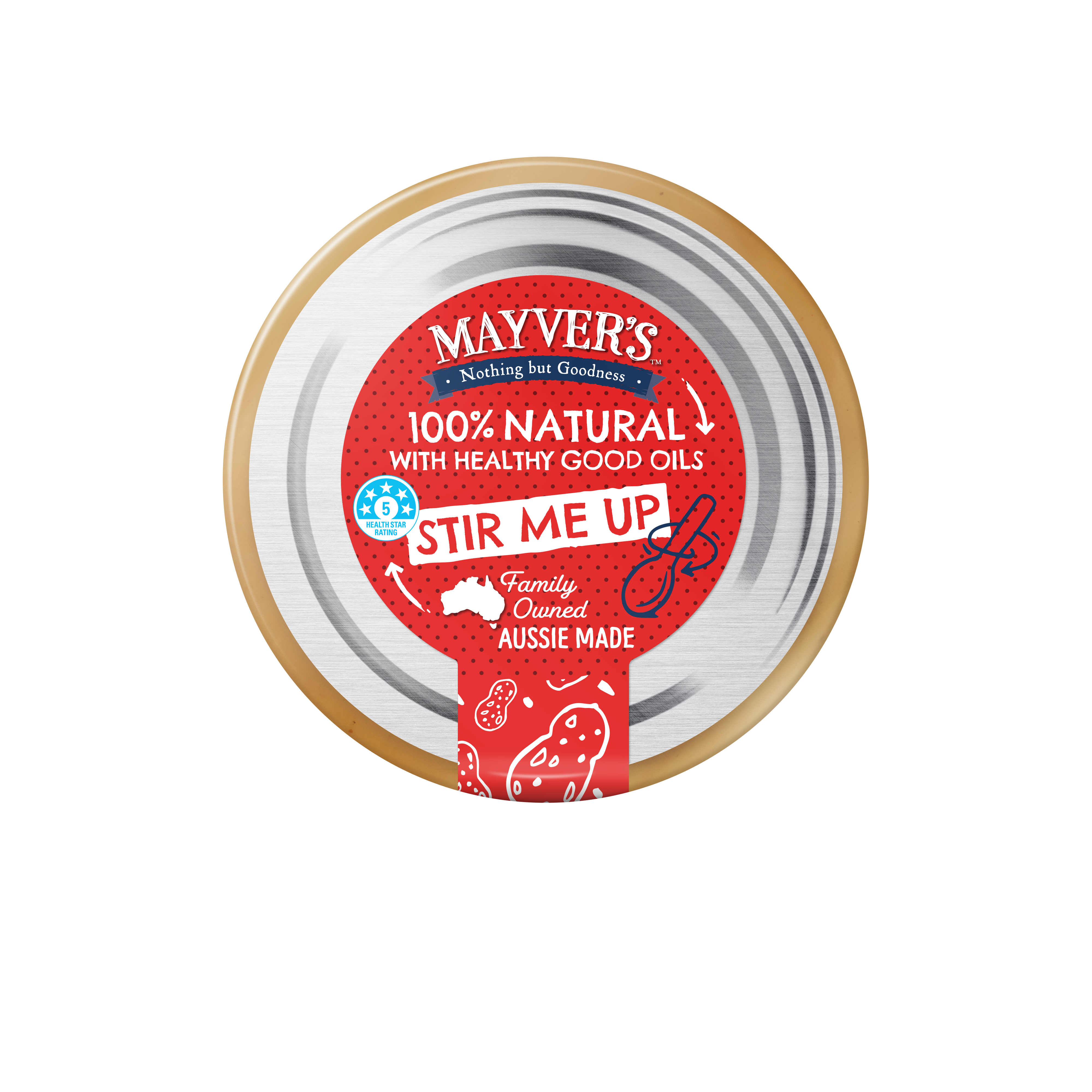 MAYVER'S PROTEIN FIBRE+ PEANUT BUTTER 375g